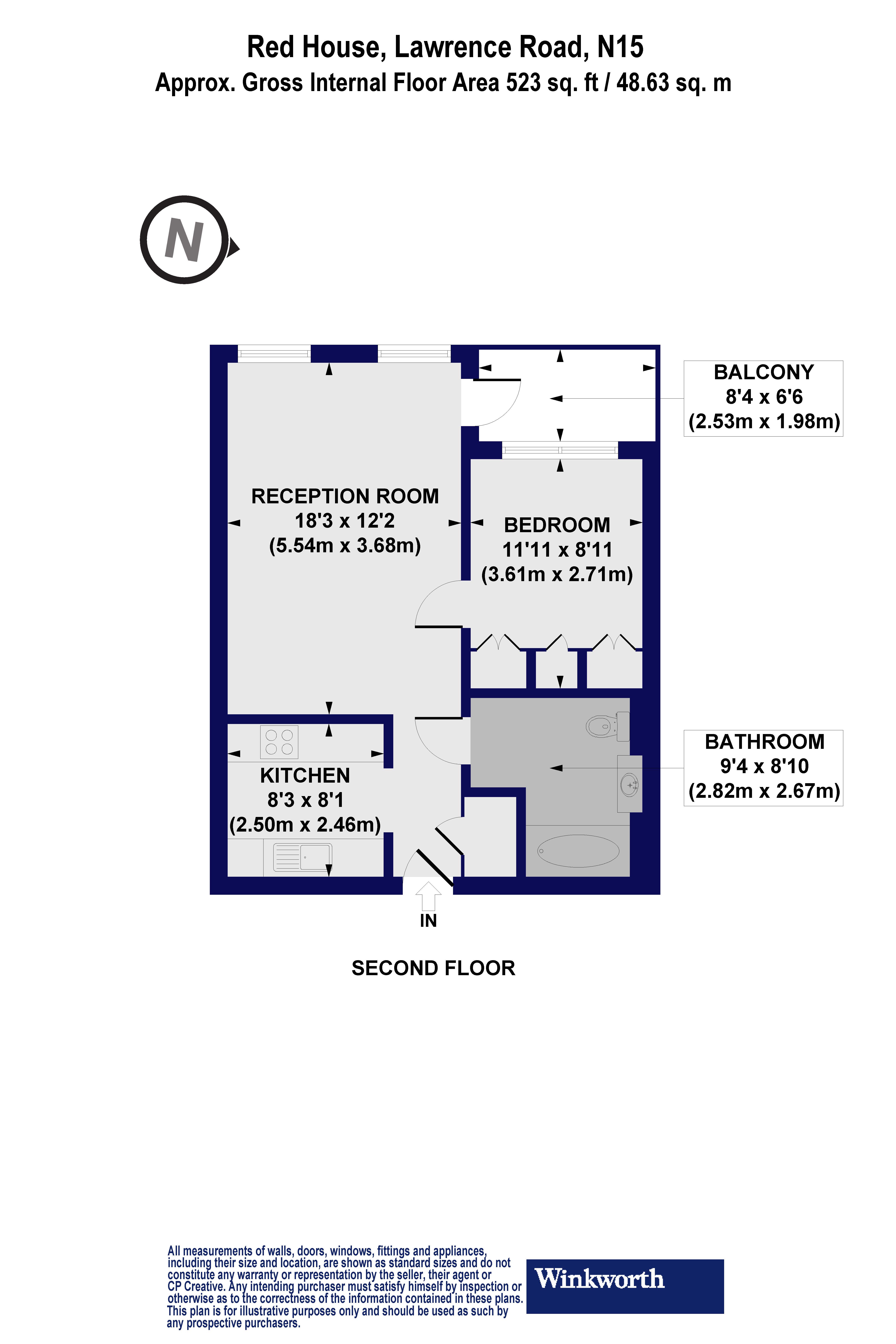 Apartment 15, Red House, 67, Lawrence Road, London floorplan