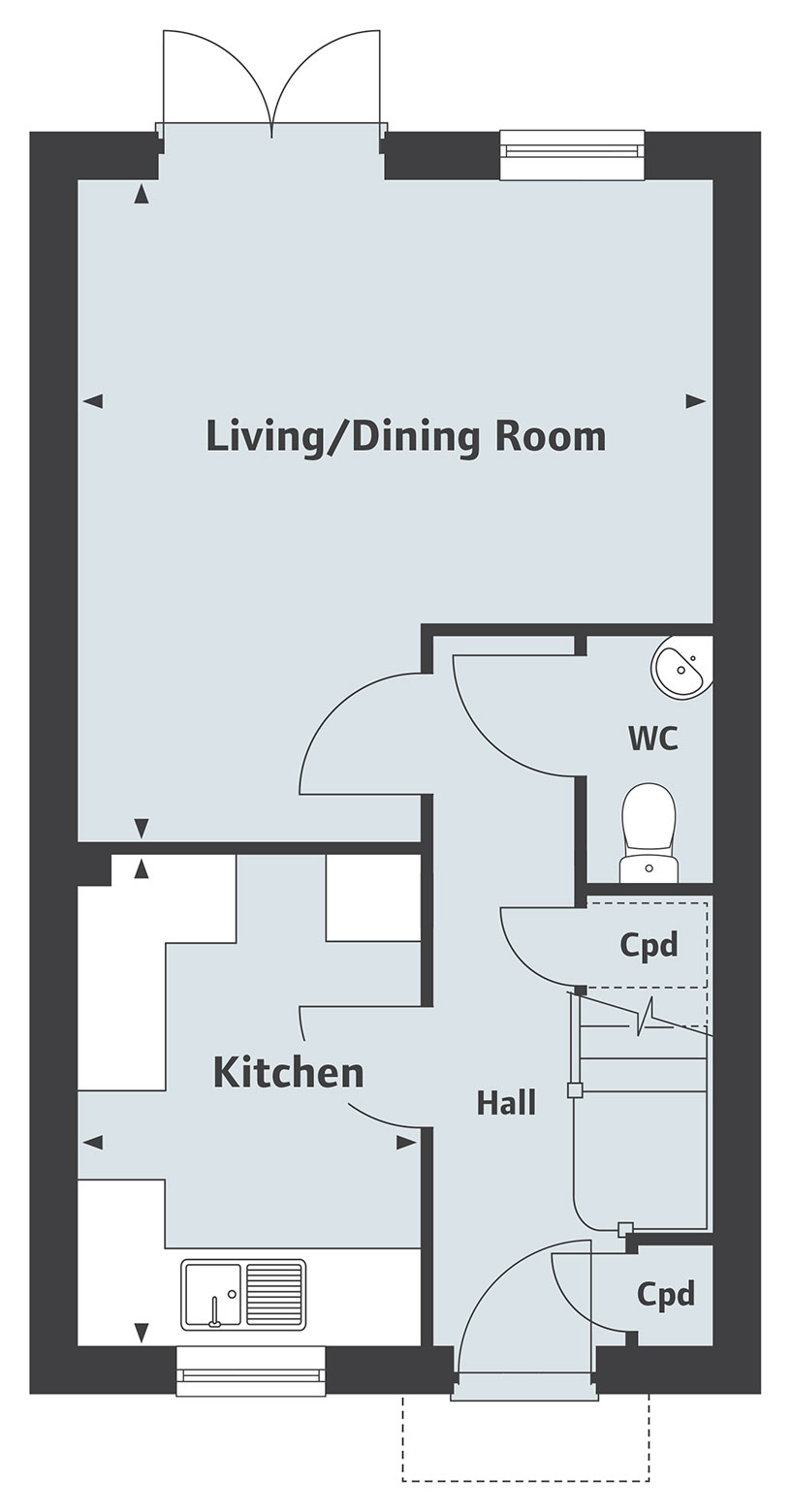 2 Bedrooms Semi-detached house for sale in 