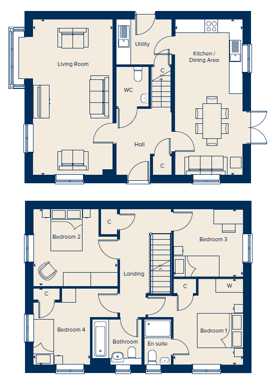 Plot 58, The Maldon,, The Maldon, Arden Oaks, Essex floorplan