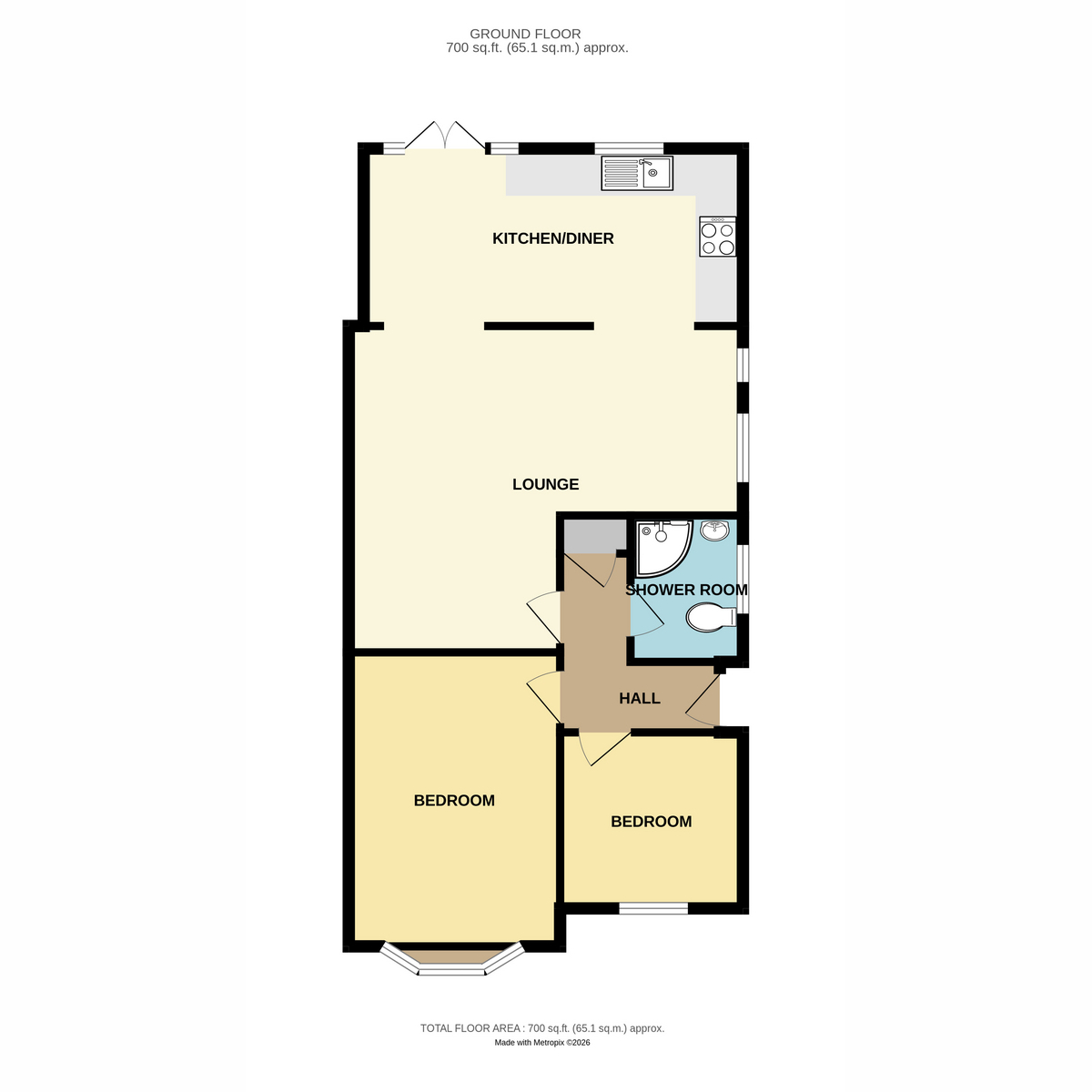 6, Dubarry Close, Benfleet floorplan