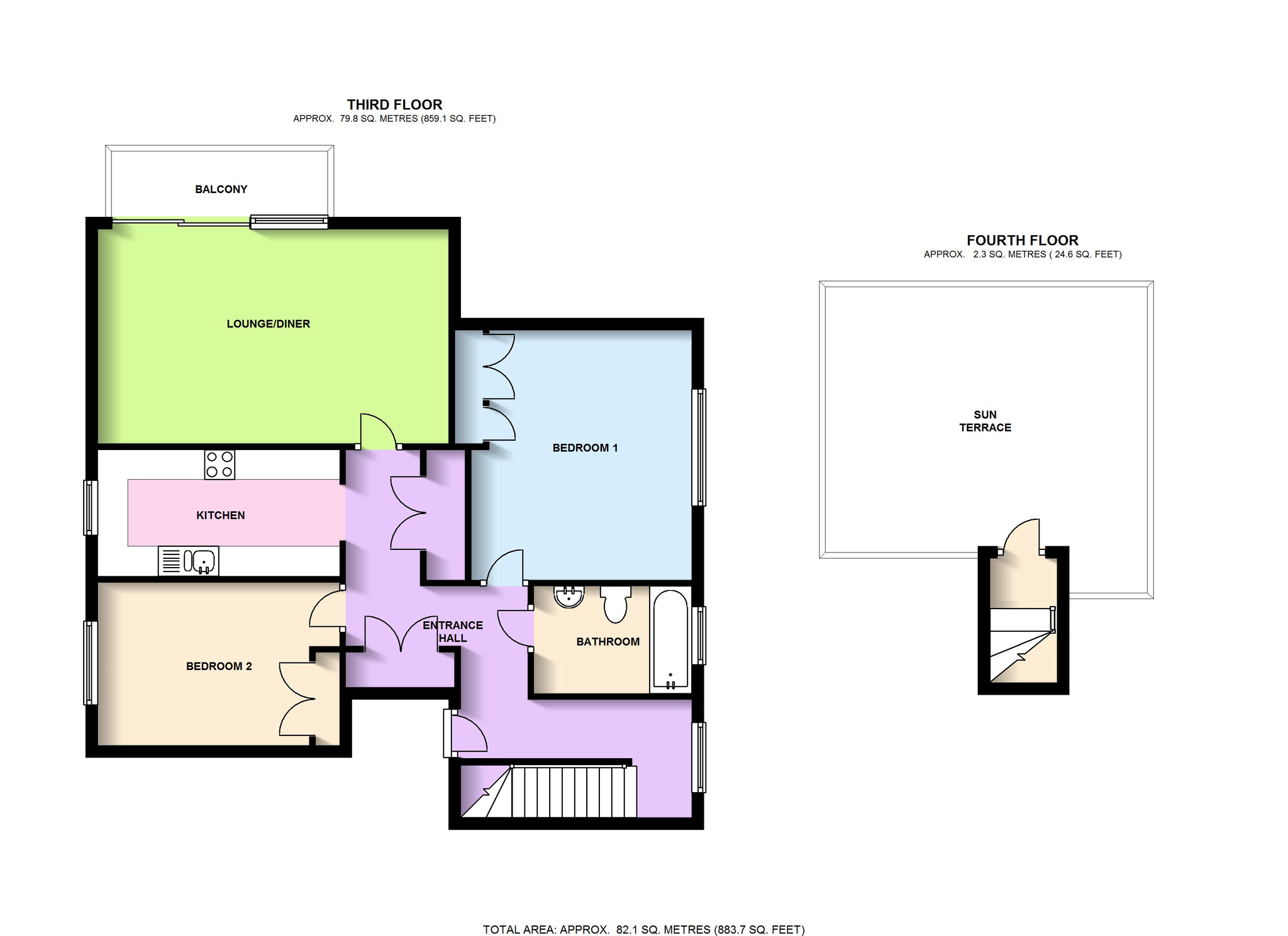 2 Bedrooms Flat to rent in Hillymead, 1A Thornton Hill, London, London SW19