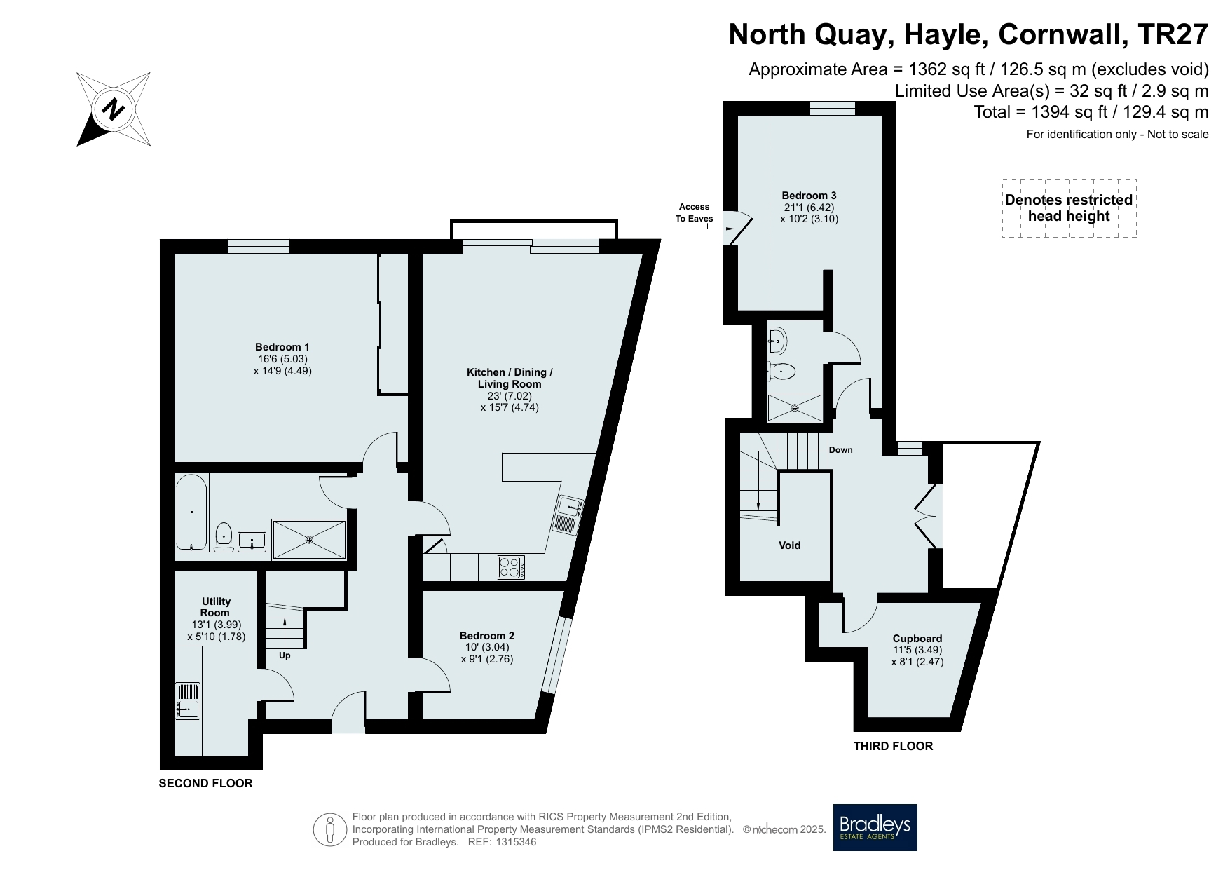 Apartment 3, Chi An Treth North Quay, Hayle Cornwall, Cornwall floorplan