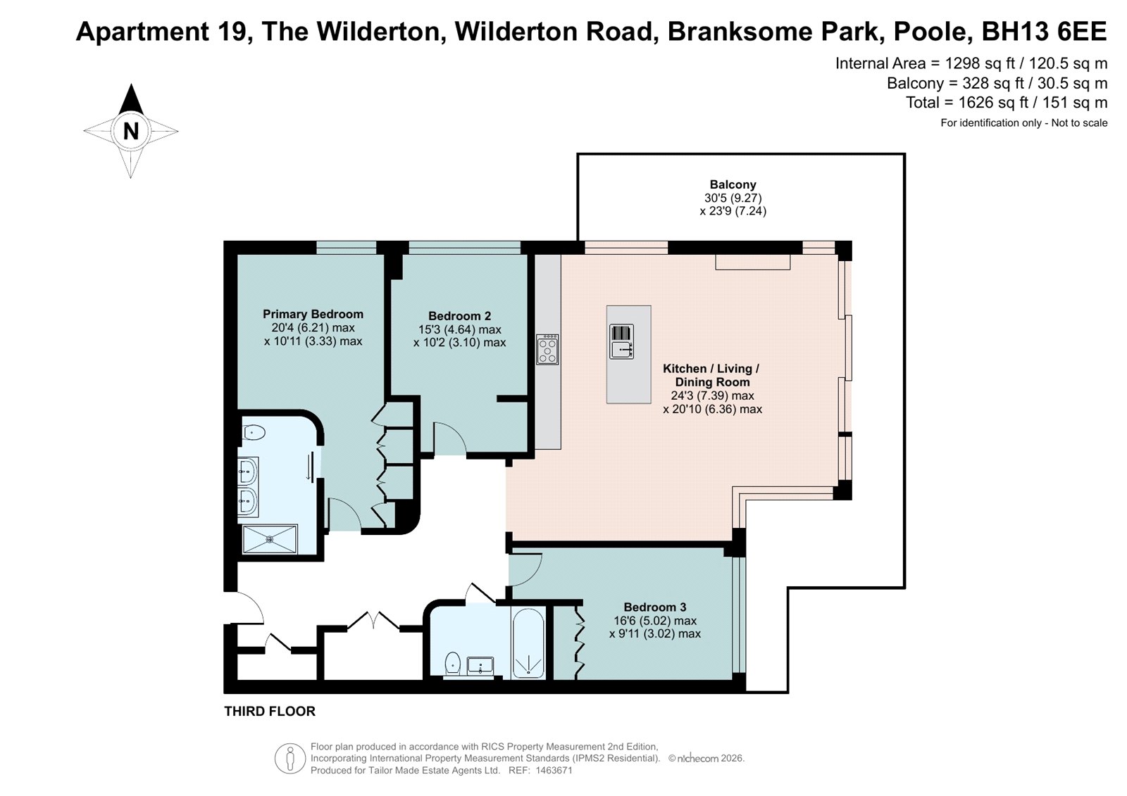Flat 19, The Wilderton, 2, Wilderton Road, Dorset floorplan