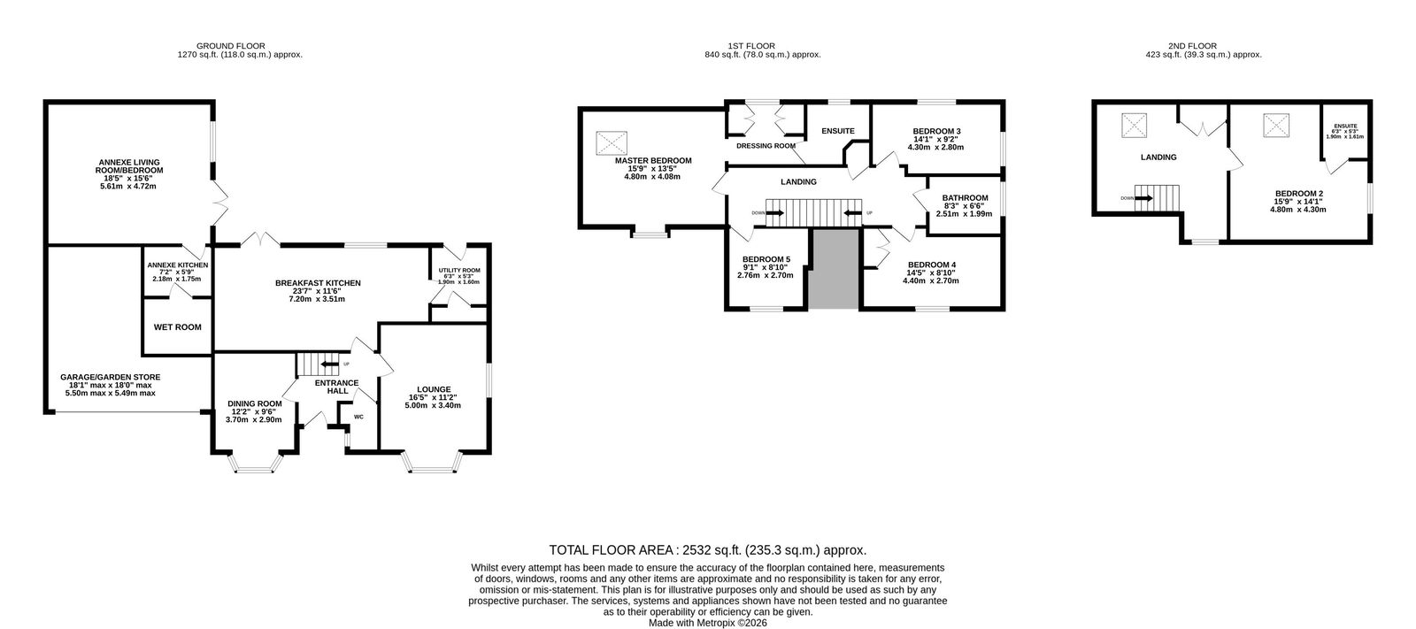 7, Talbot Way, Nantwich floorplan