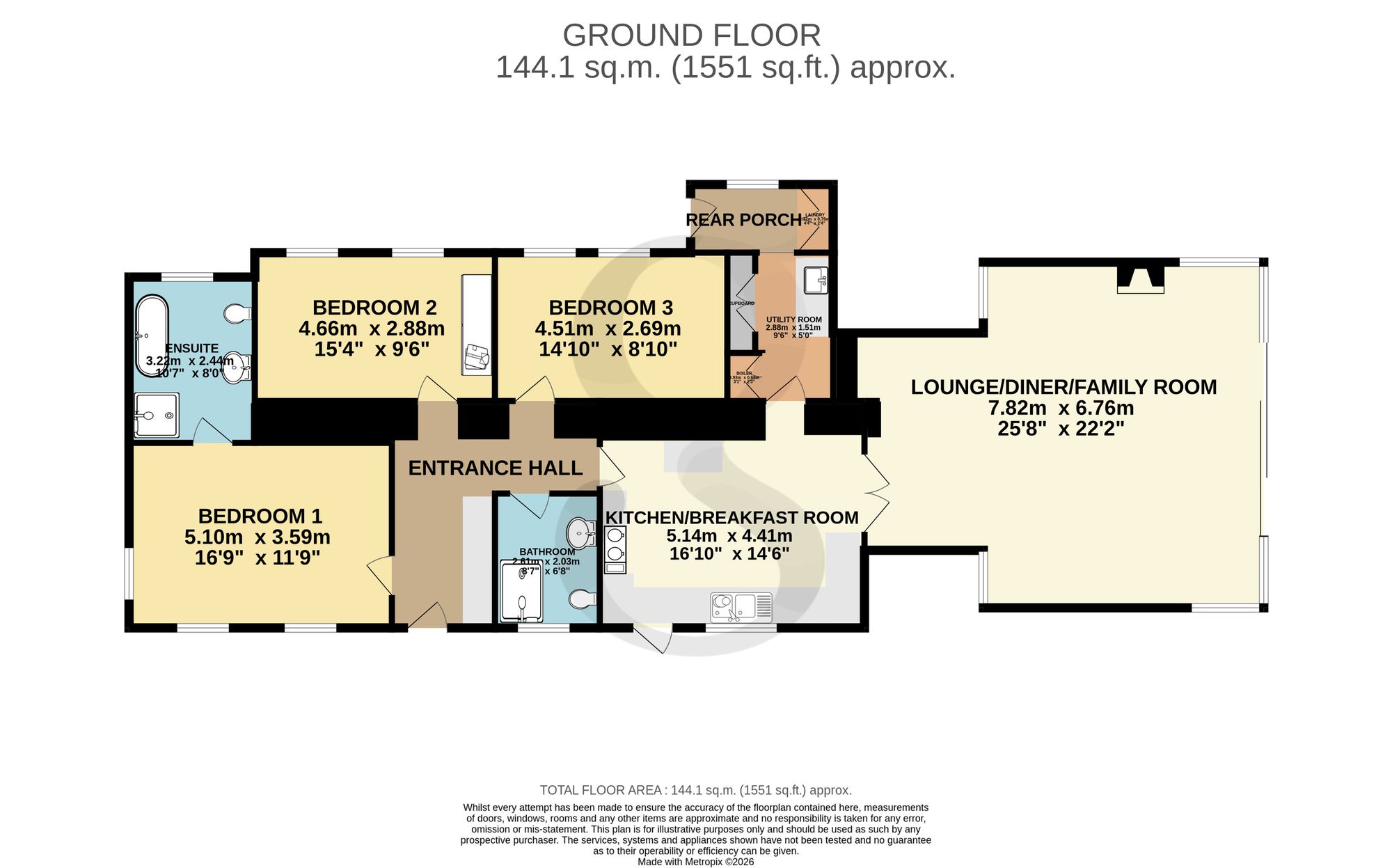 Yew Tree Cottage La Rue De La Mare Des Pres, Jersey floorplan