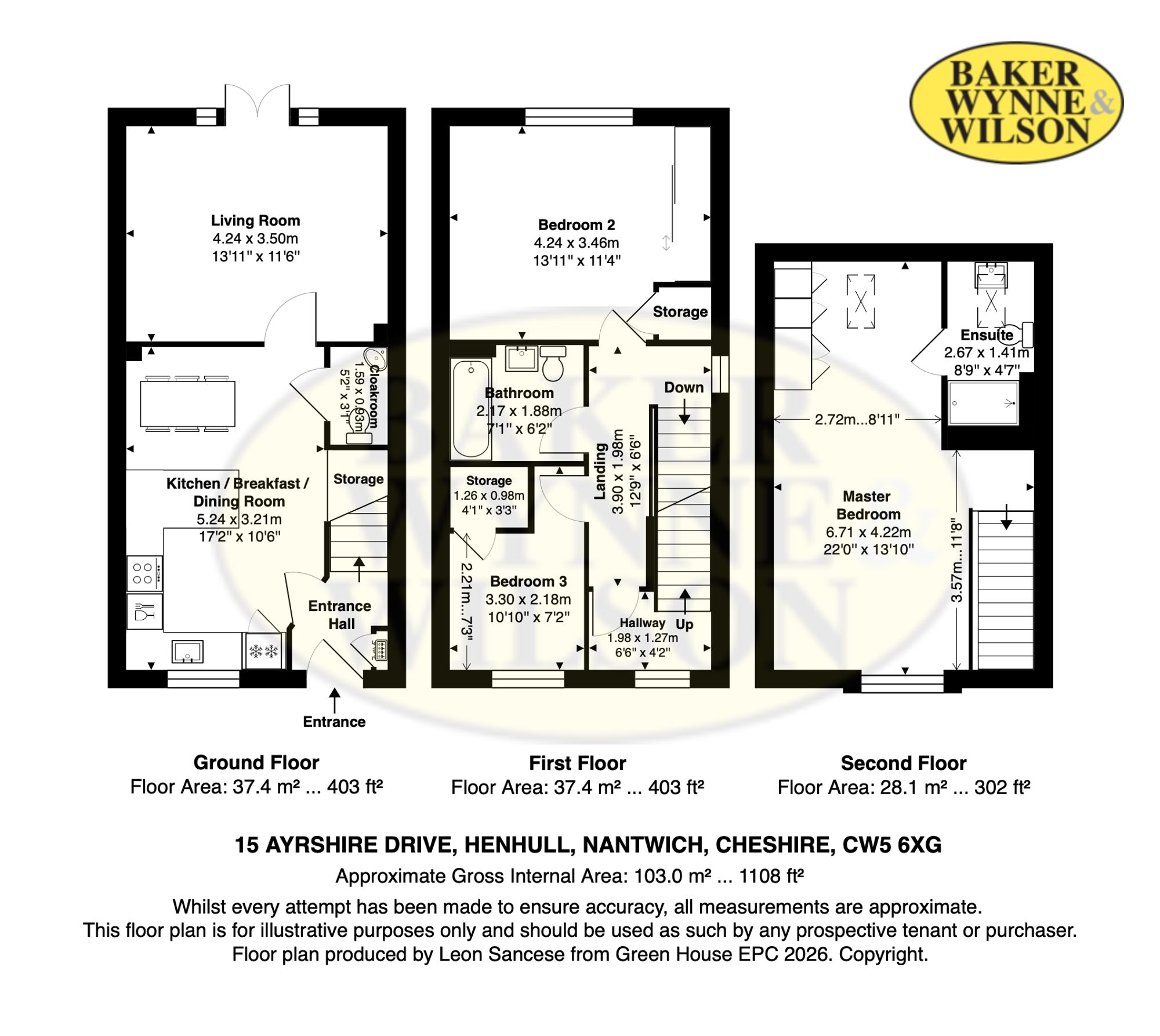 15 Ayrshire Drive, Nantwich floorplan