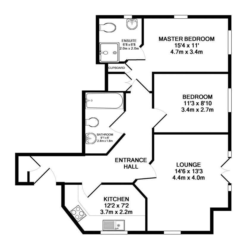 2 Bedrooms Flat to rent in Sandown Court, Worth, Crawley RH10