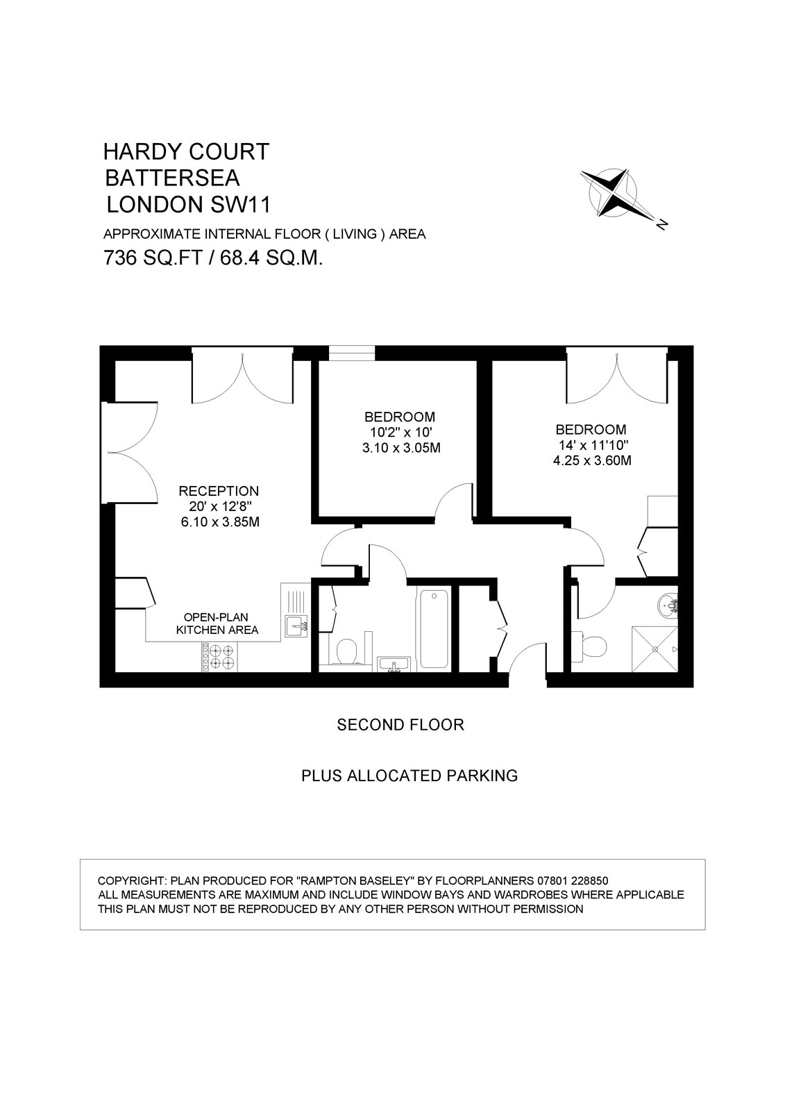 Flat 18, Hardy Court, 1, Furmage Street, London floorplan