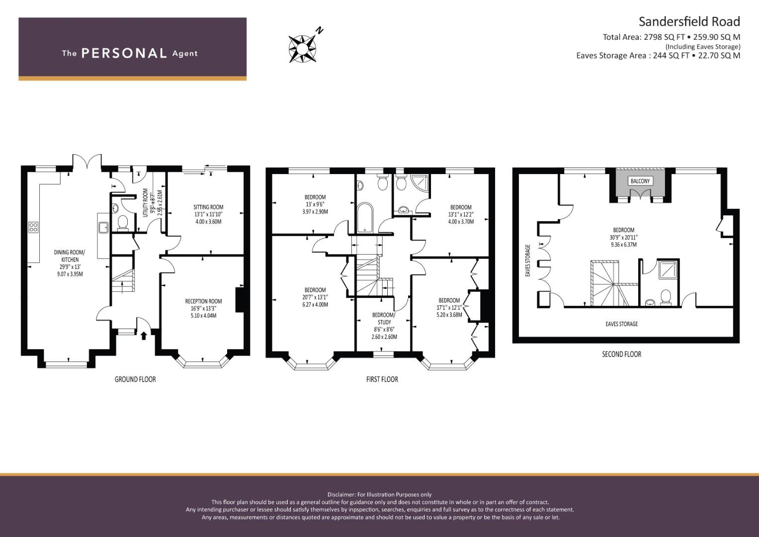 59, Sandersfield Road, Banstead floorplan