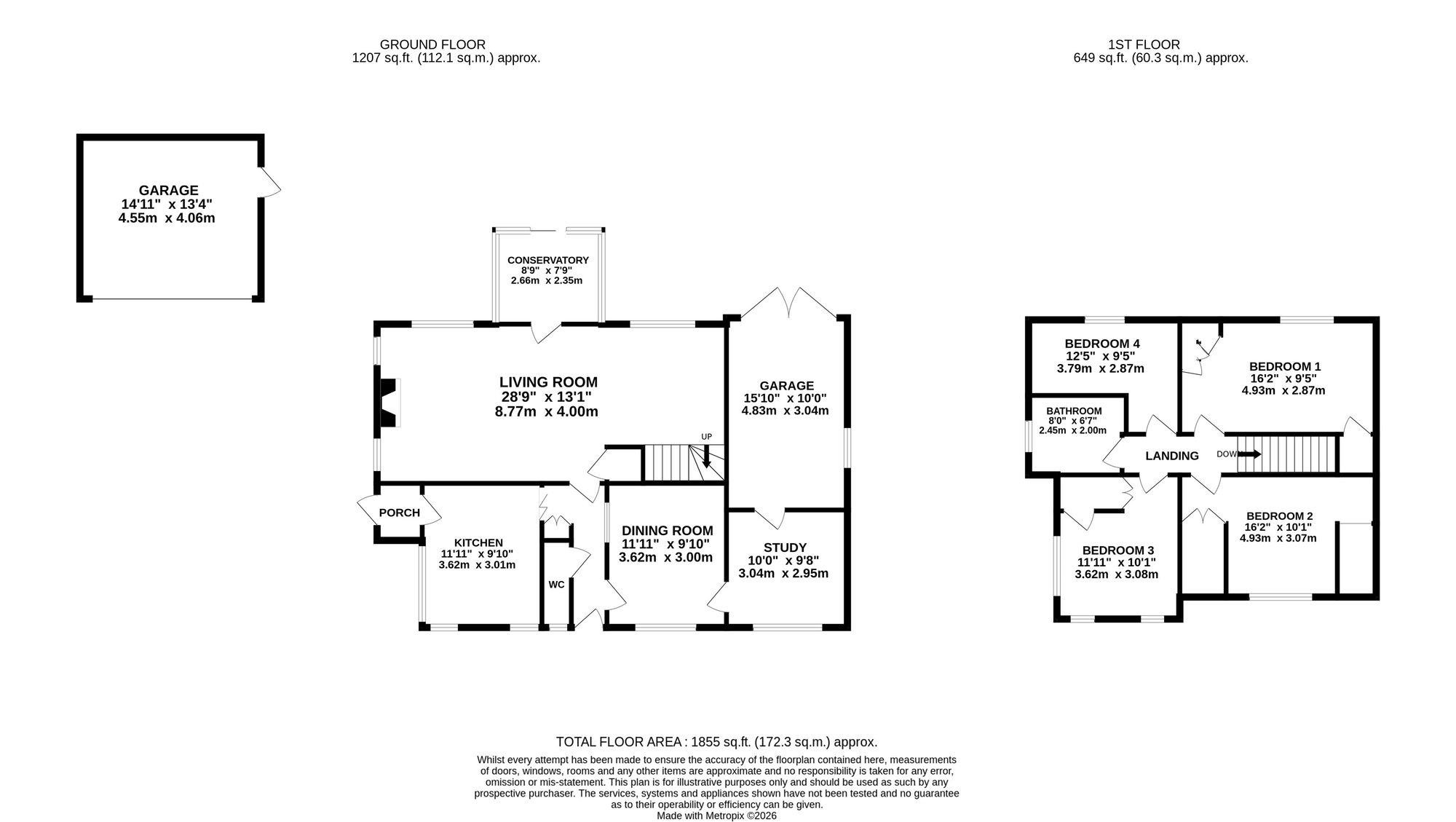 Elm Cottage, Stafford floorplan
