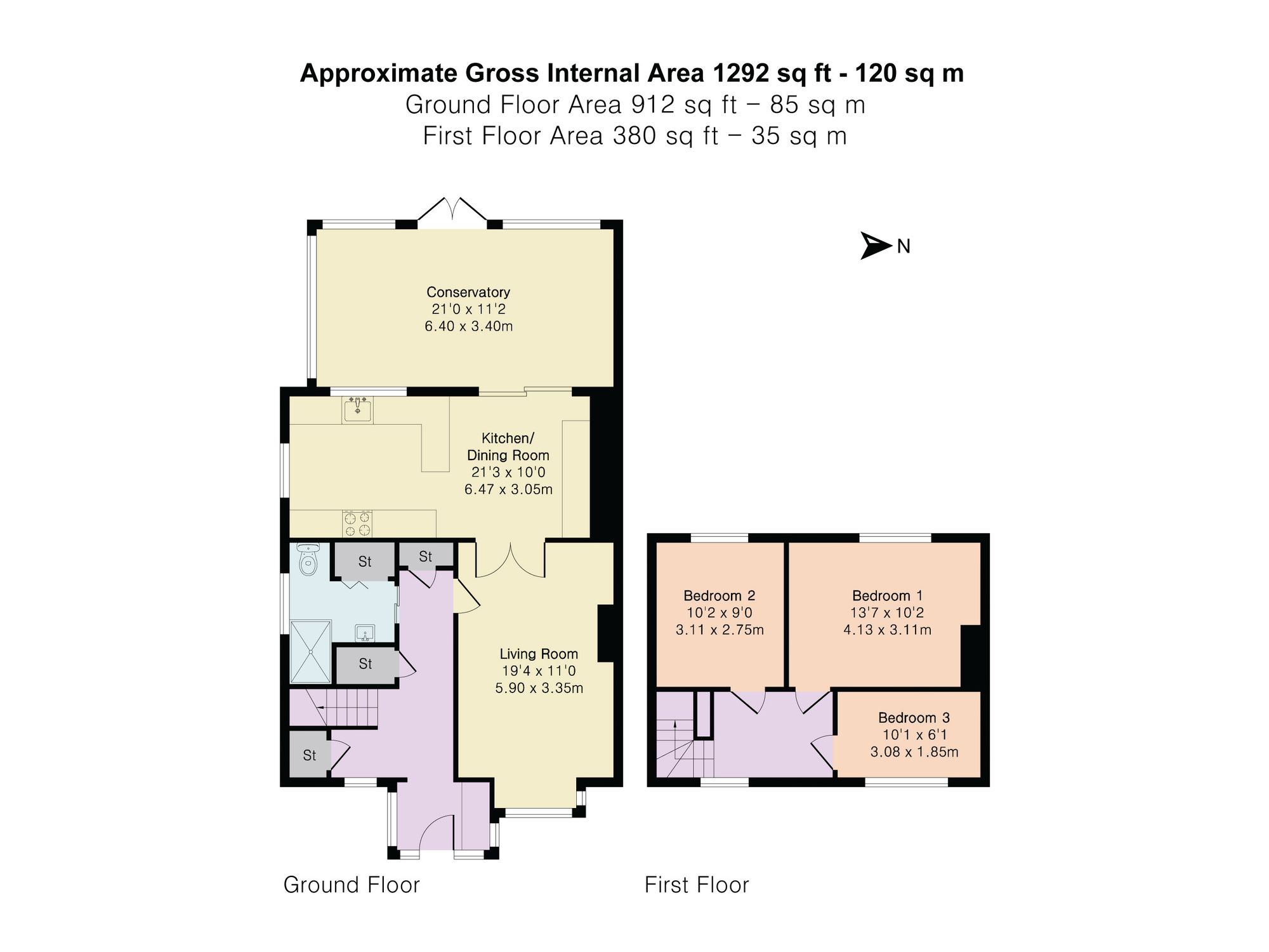 6,, Dennis Road, East Molesey floorplan