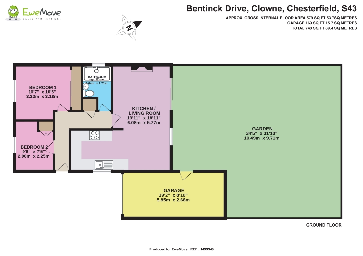 41, Bentinck Drive Clowne, Chesterfield floorplan