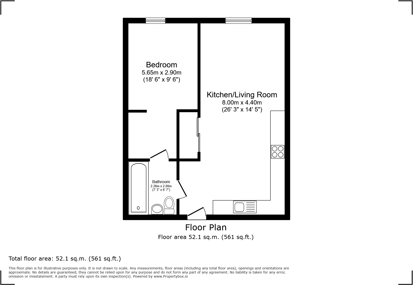 Flat 103, 9, Dyche Street, 9, Dyche Street, Manchester floorplan