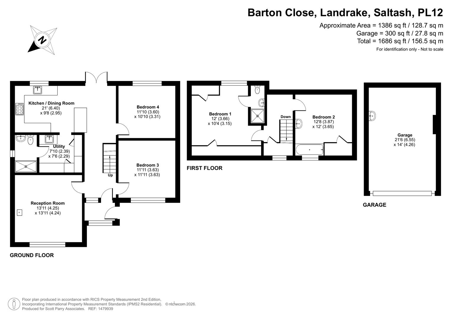 18, Barton Close, Saltash floorplan