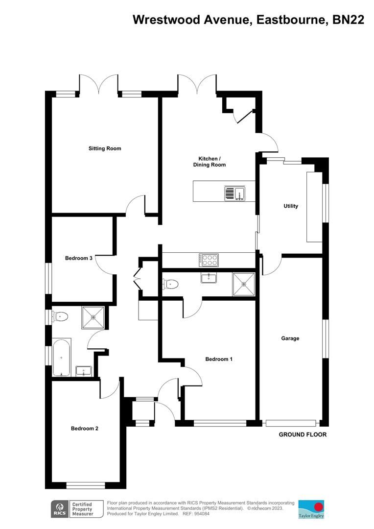 Wrestwood Avenue, West Hampden Park, Eastbourne BN22, 3 bedroom