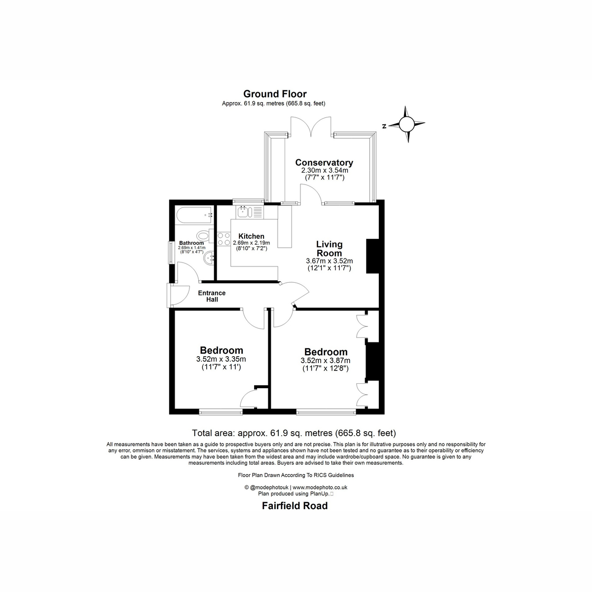 4, Fairfield Road, Brentwood floorplan