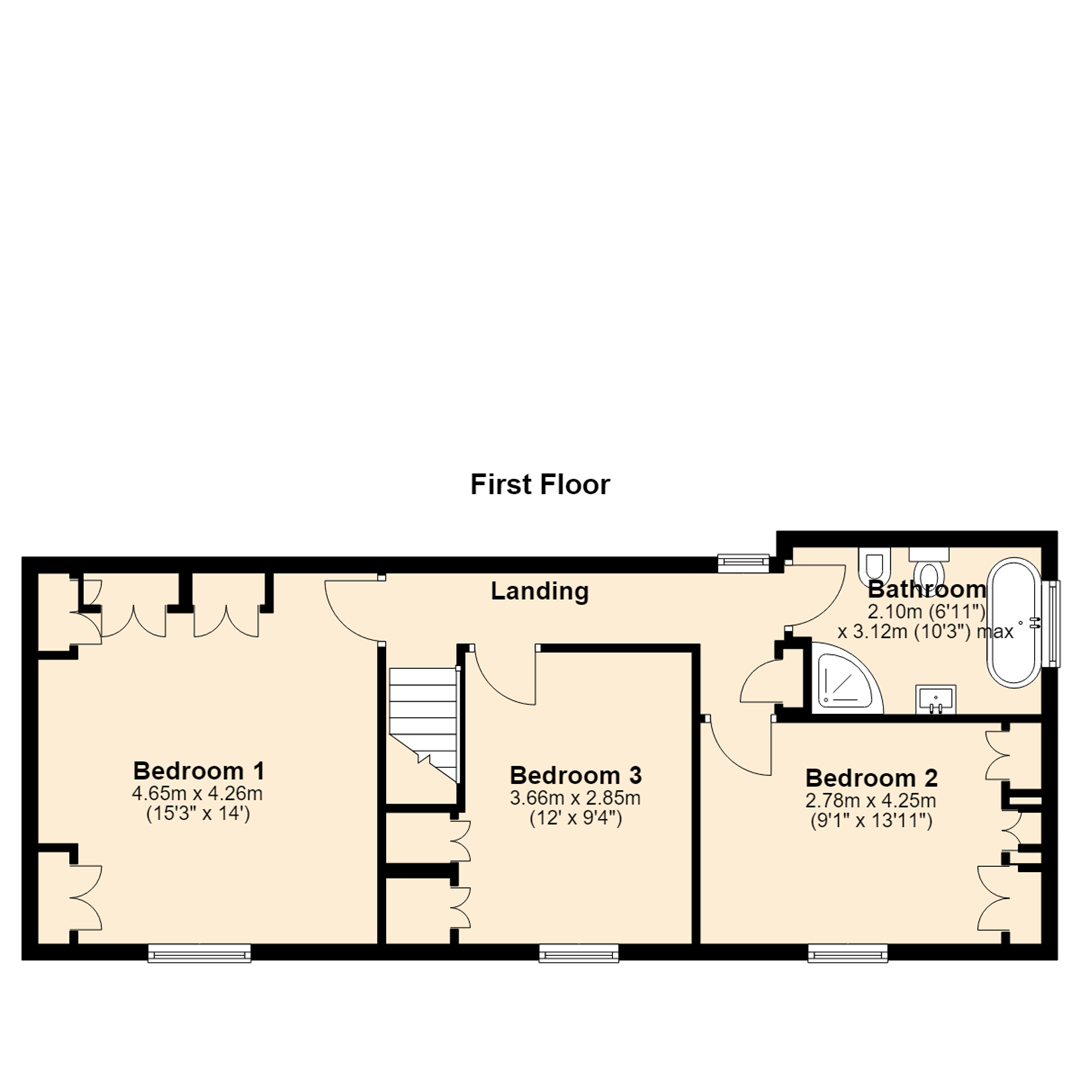 1 West View, Tong Lane, Bacup floorplan