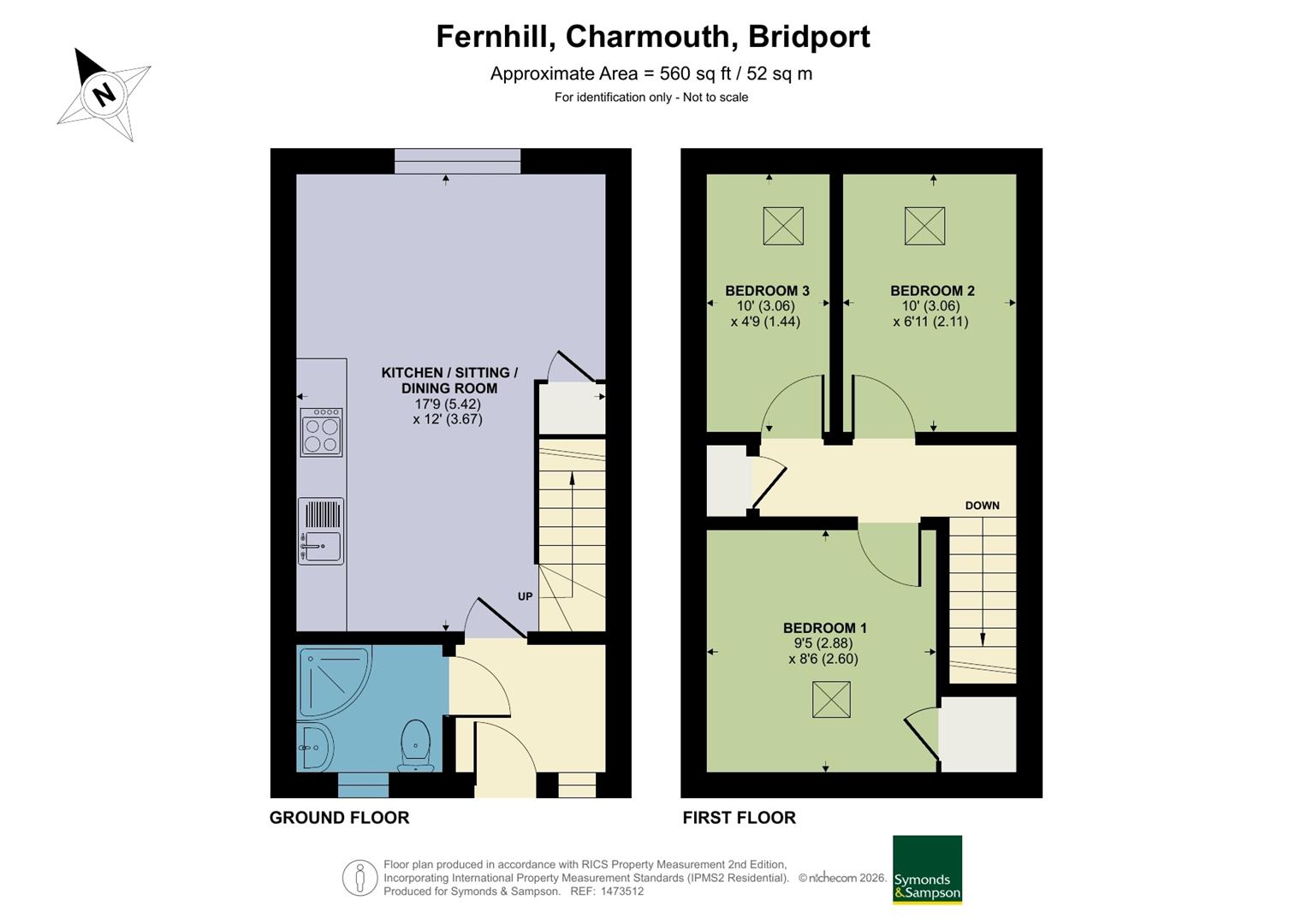 20, Fernhill Heights, Bridport floorplan