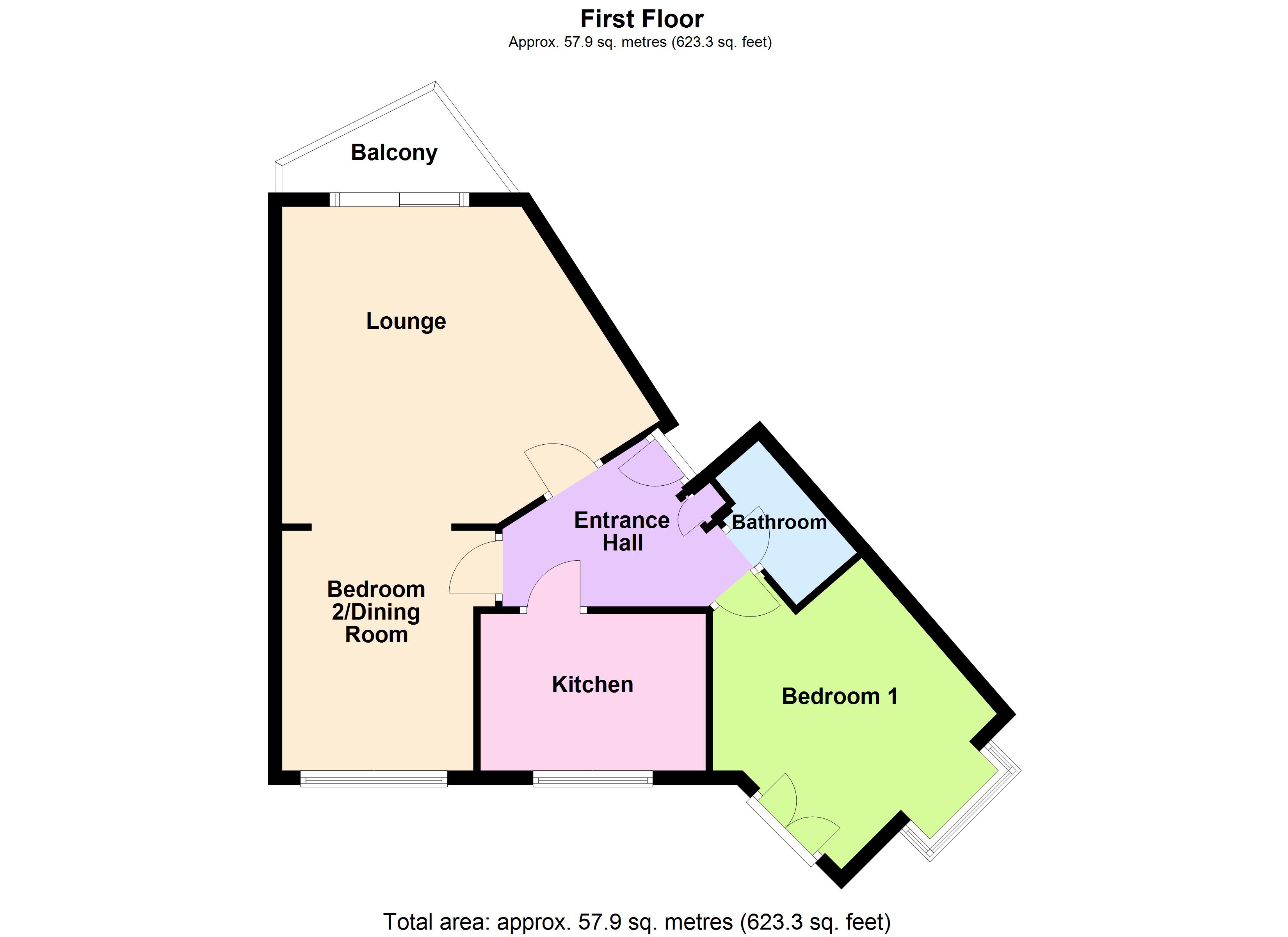 22, The Leas, Rustington floorplan