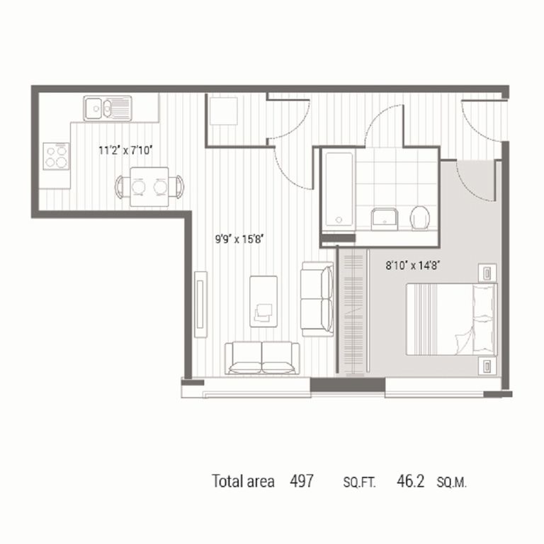 1 Bedrooms Flat to rent in Tryon Apartments, Balfour Road, Hounslow, Middlesex TW3