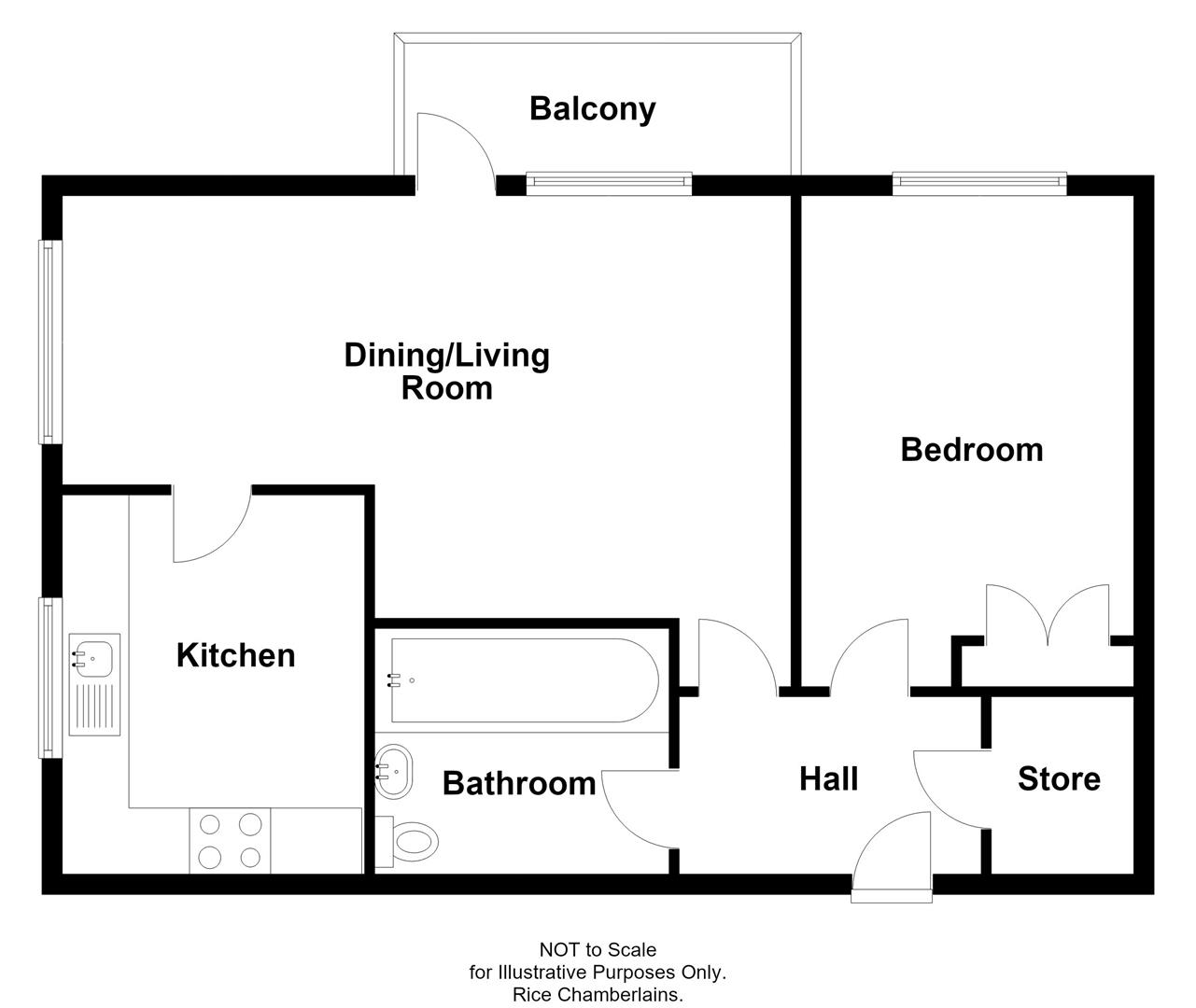 Flat 17, Browns Court, Moseley floorplan