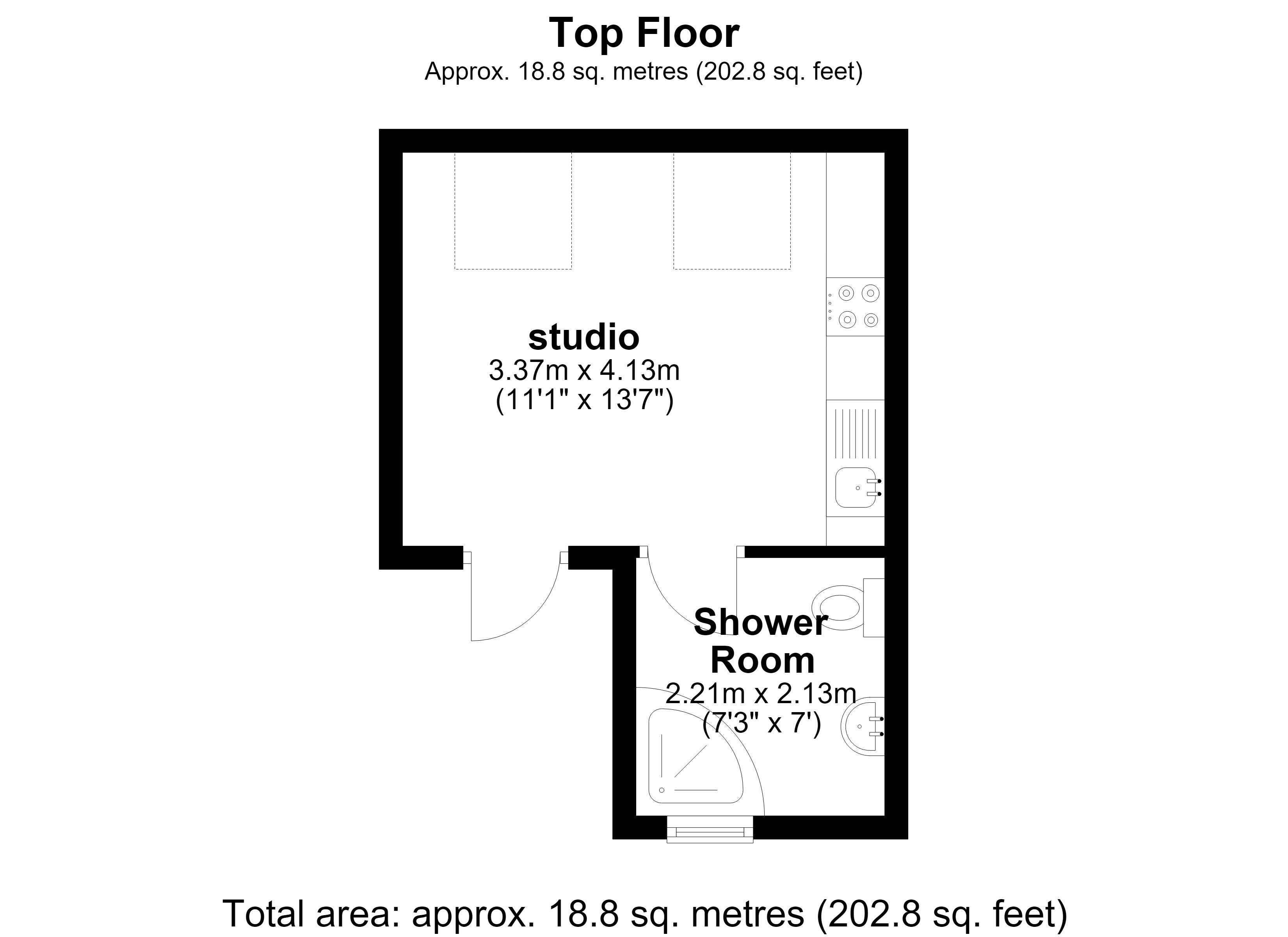 Flat B, 140, Richmond Road, Gillingham floorplan
