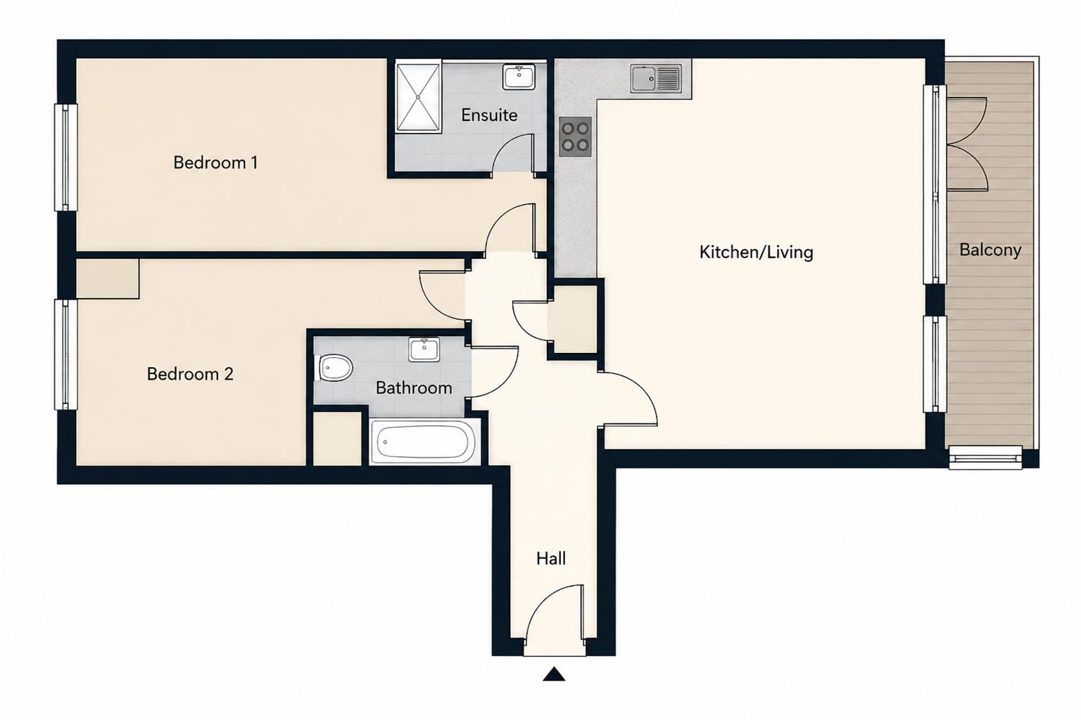 29, Causeway Place 1A, The Causeway, Worthing floorplan
