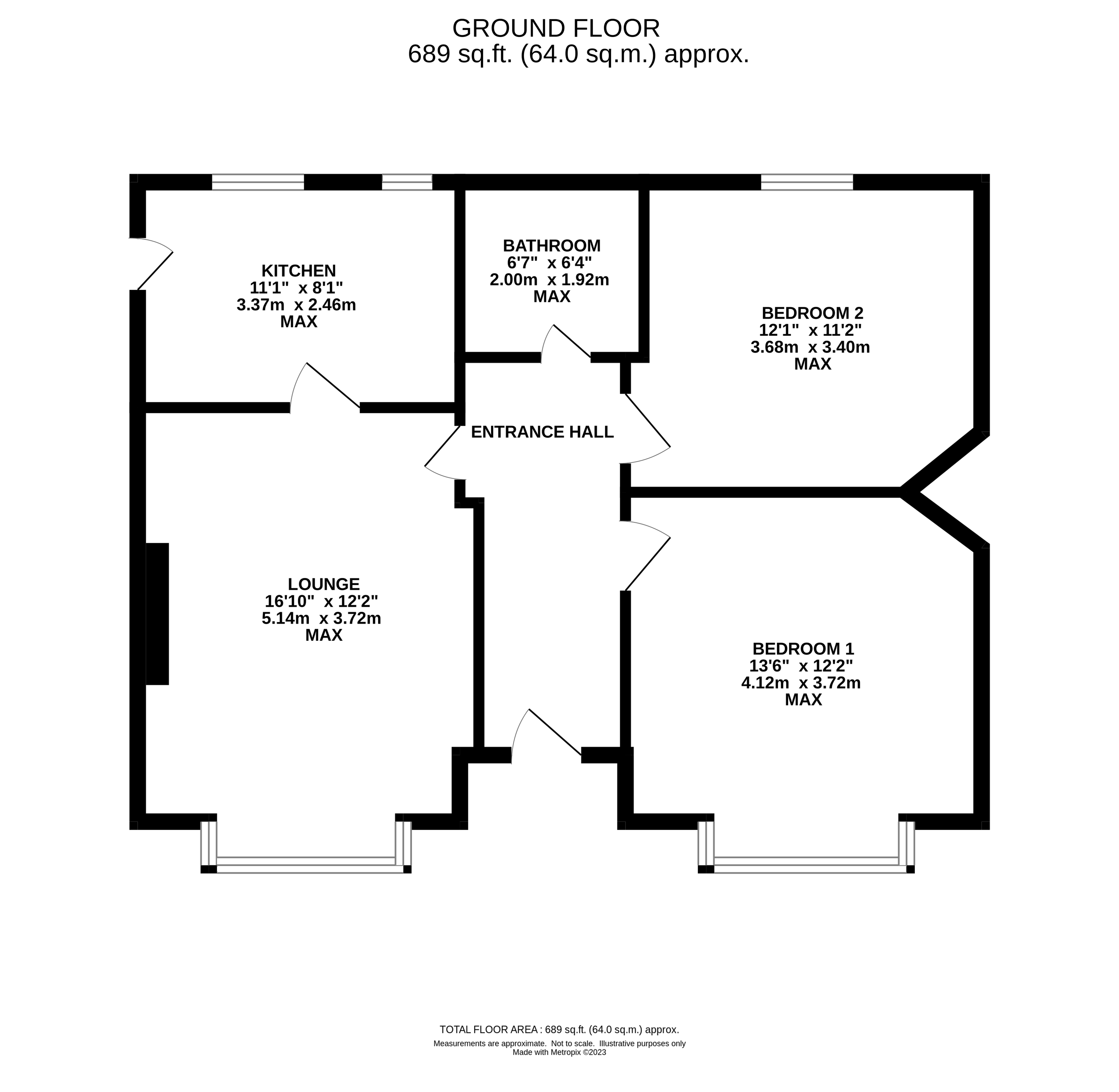 Lane, Bredbury, Stockport SK6, 2 bedroom detached bungalow to