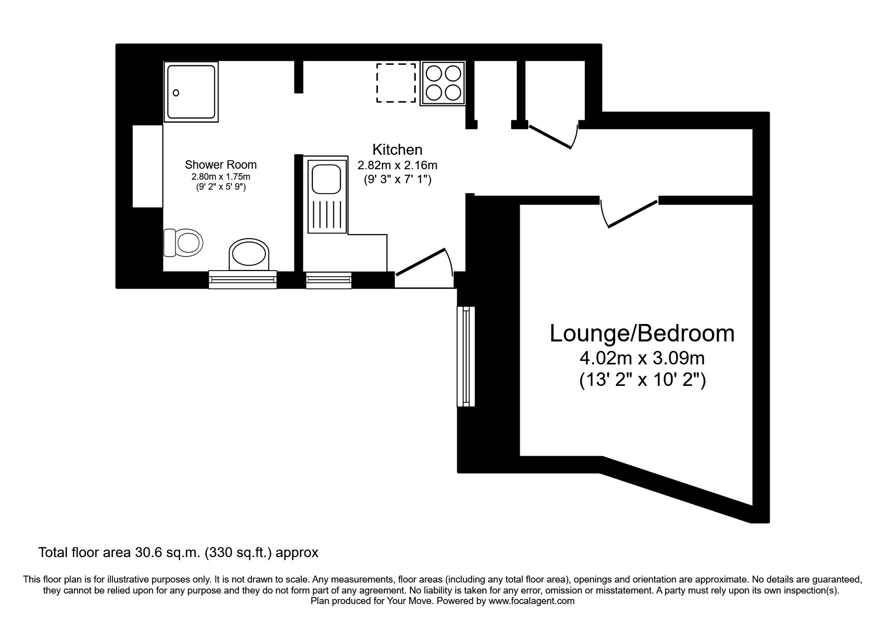 G/F Flat 8 Commercial Street, Camborne. TR14, 1 bedroom flat to rent
