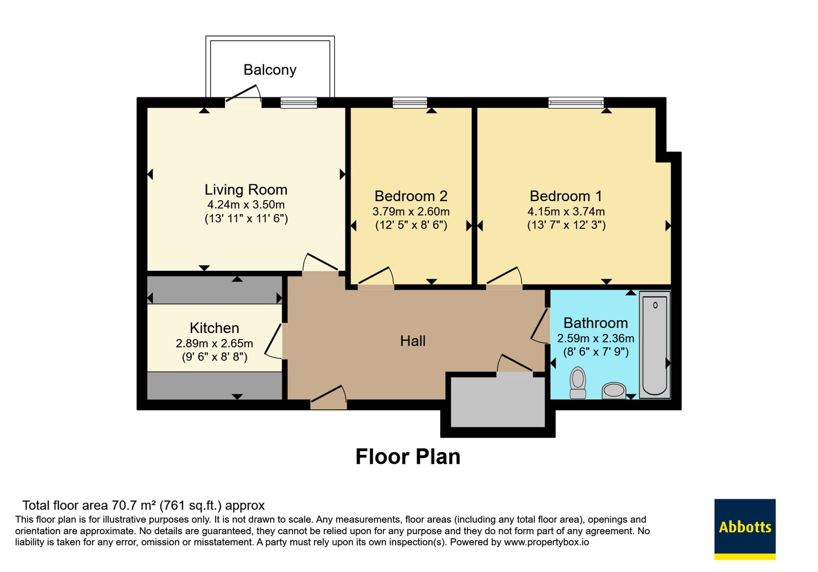Flat 702, Avalon Court, 1, Great Whip Street, Suffolk floorplan