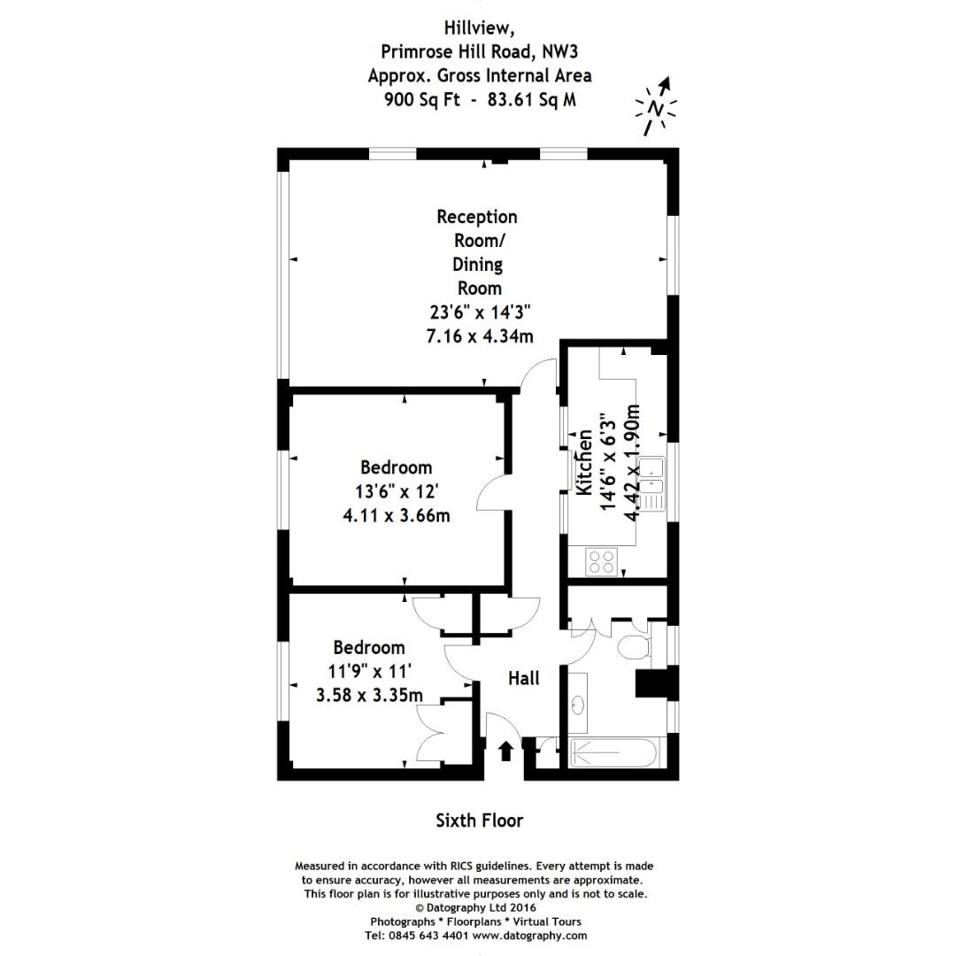 20 Hillview, 2, Primrose Hill Road, London floorplan