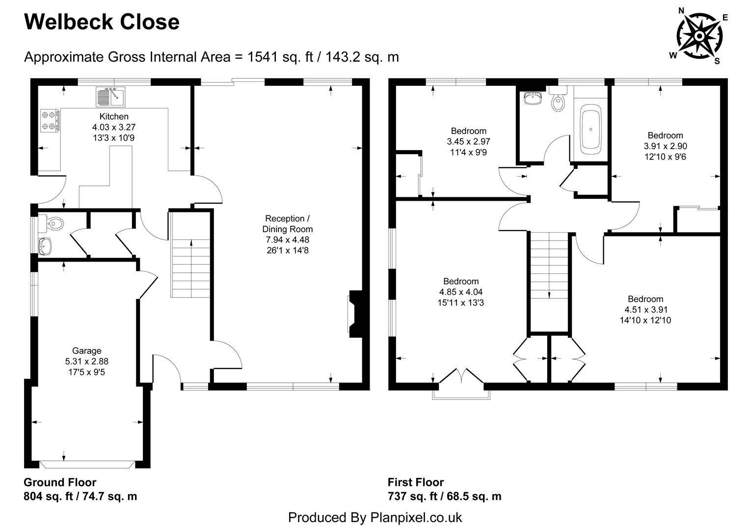 7, Welbeck Close, Burgess Hill floorplan