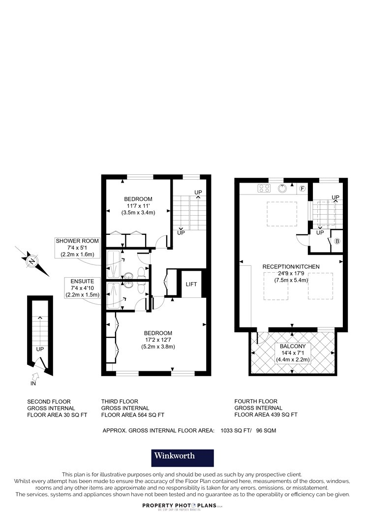 Top Floor Flat, 39, Hereford Road, London floorplan