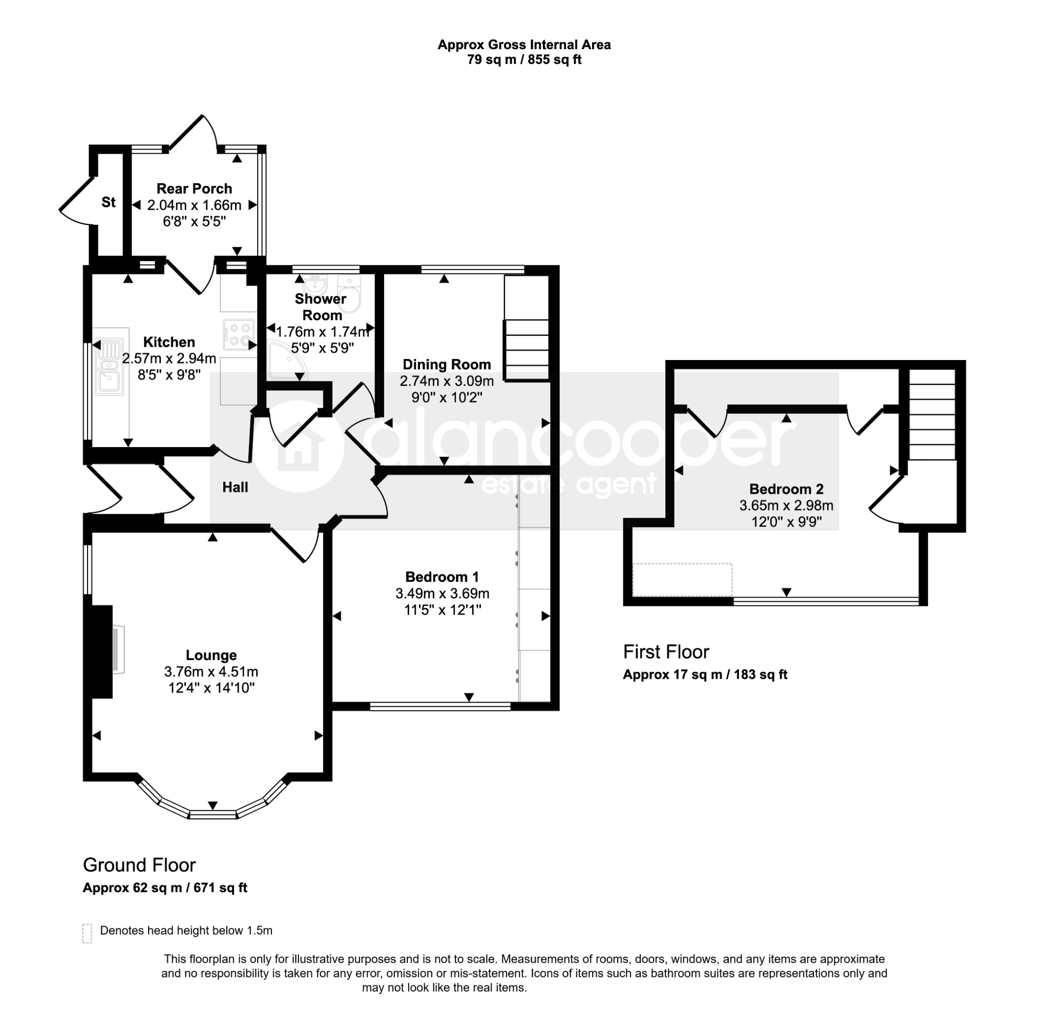 3 Nuneaton Road, Bulkington, Warwickshire floorplan