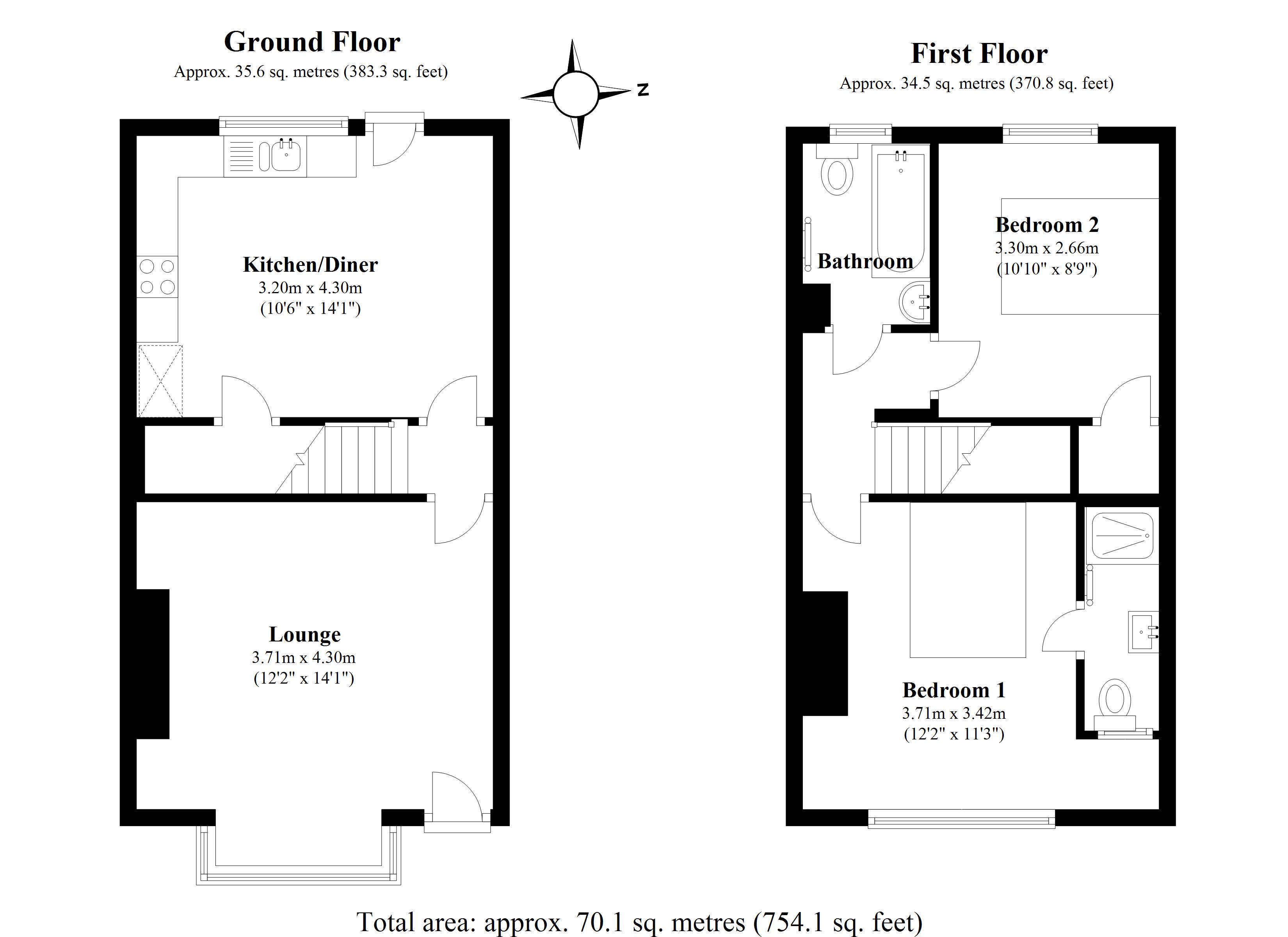 2 Bedrooms Terraced house to rent in Cecil Avenue, Warmsworth, Doncaster DN4