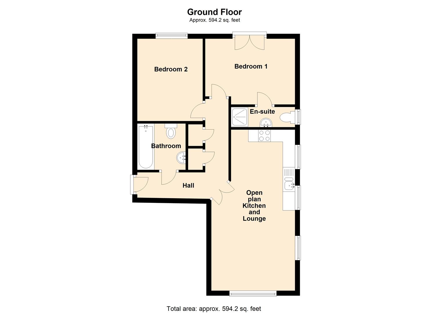 Donnington Court, Dudley DY1, 2 bedroom flat for sale 62434298
