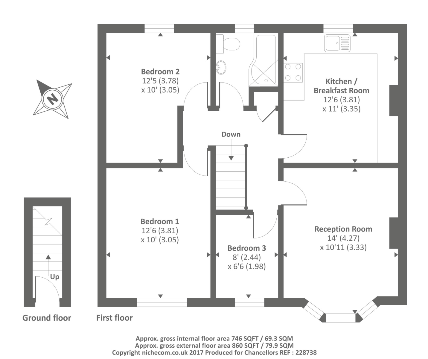 3 Bedrooms Flat to rent in Green Road, Headington OX3