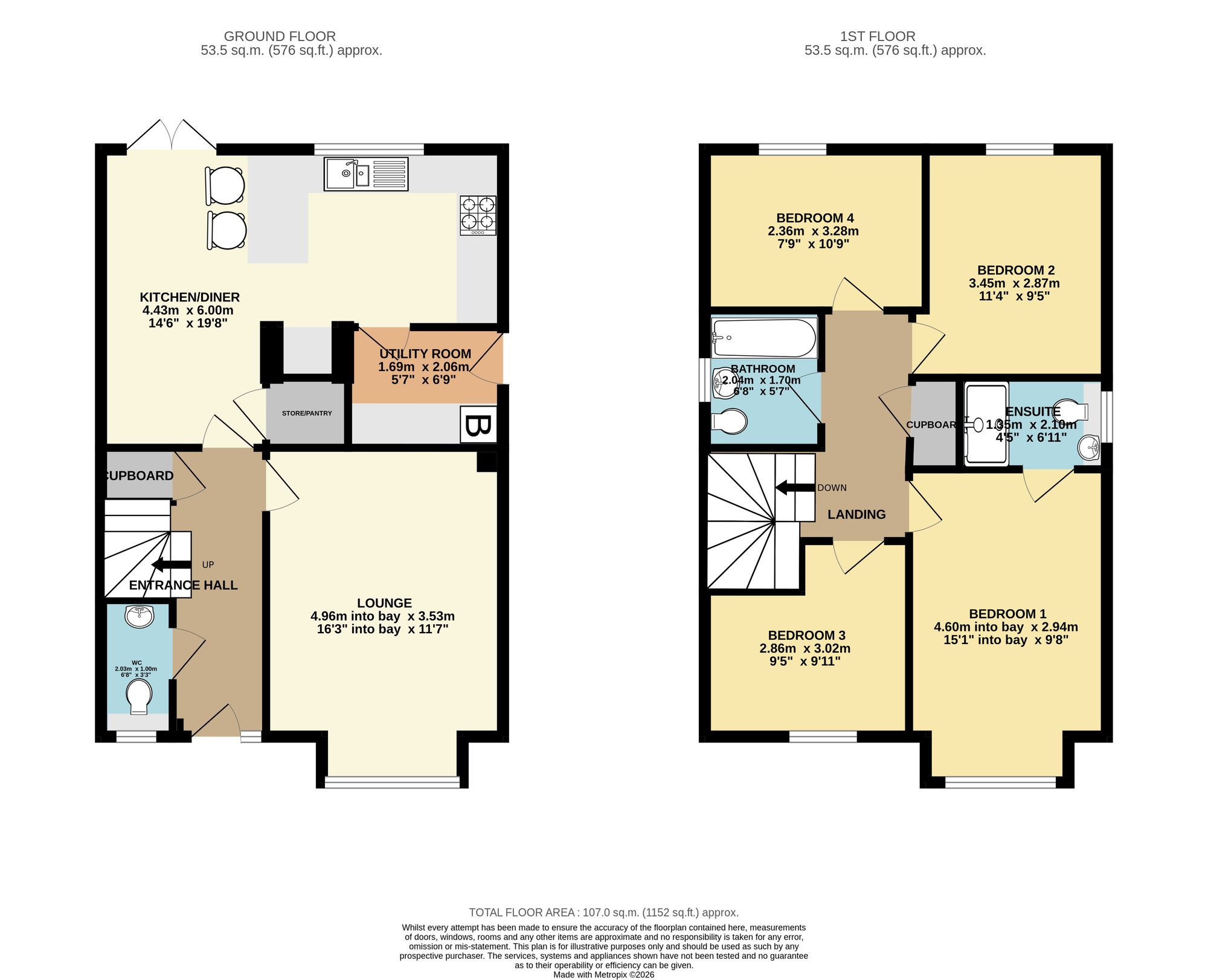 8 Orchid Way, Chesterfield floorplan
