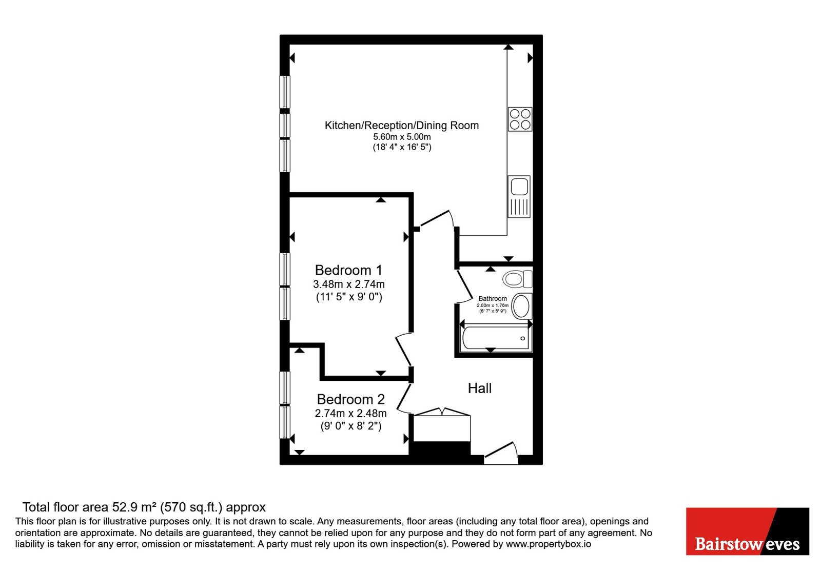Flat 11,, Hitchman House, Romford floorplan
