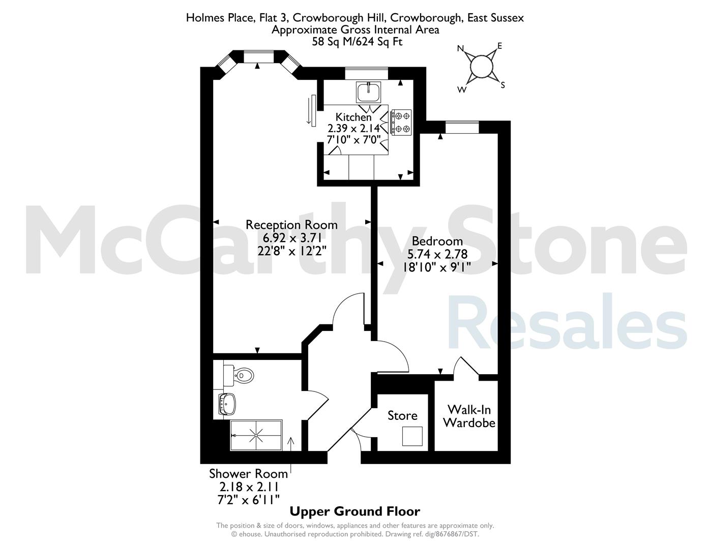3 Holmes Place, Crowborough Hill, Crowborough floorplan