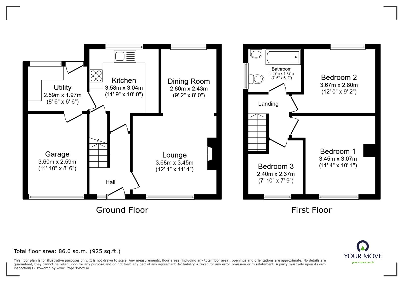 16, Huntington Drive, Lancashire floorplan