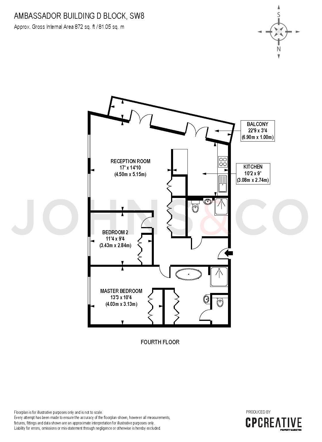 Ambassador Building, 5 New Union Square, SW11 floorplan