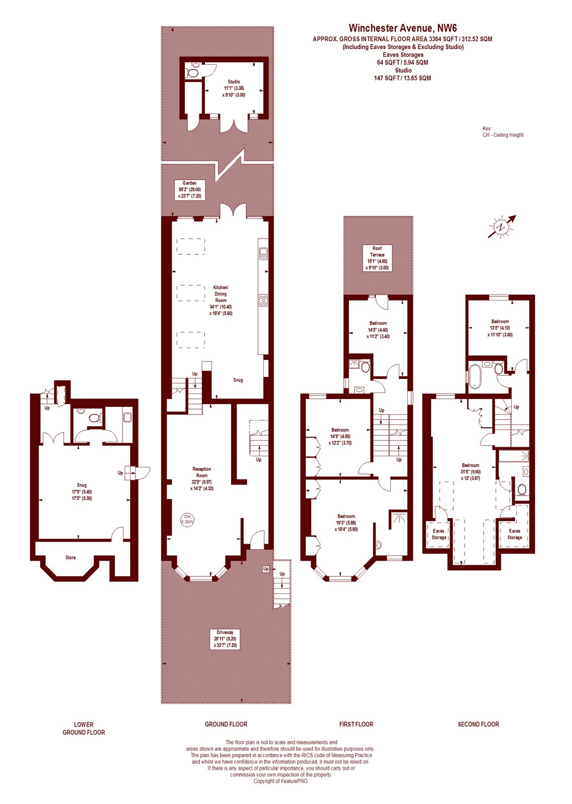 Winchester Avenue, London NW6, 5 bedroom end terrace house for sale