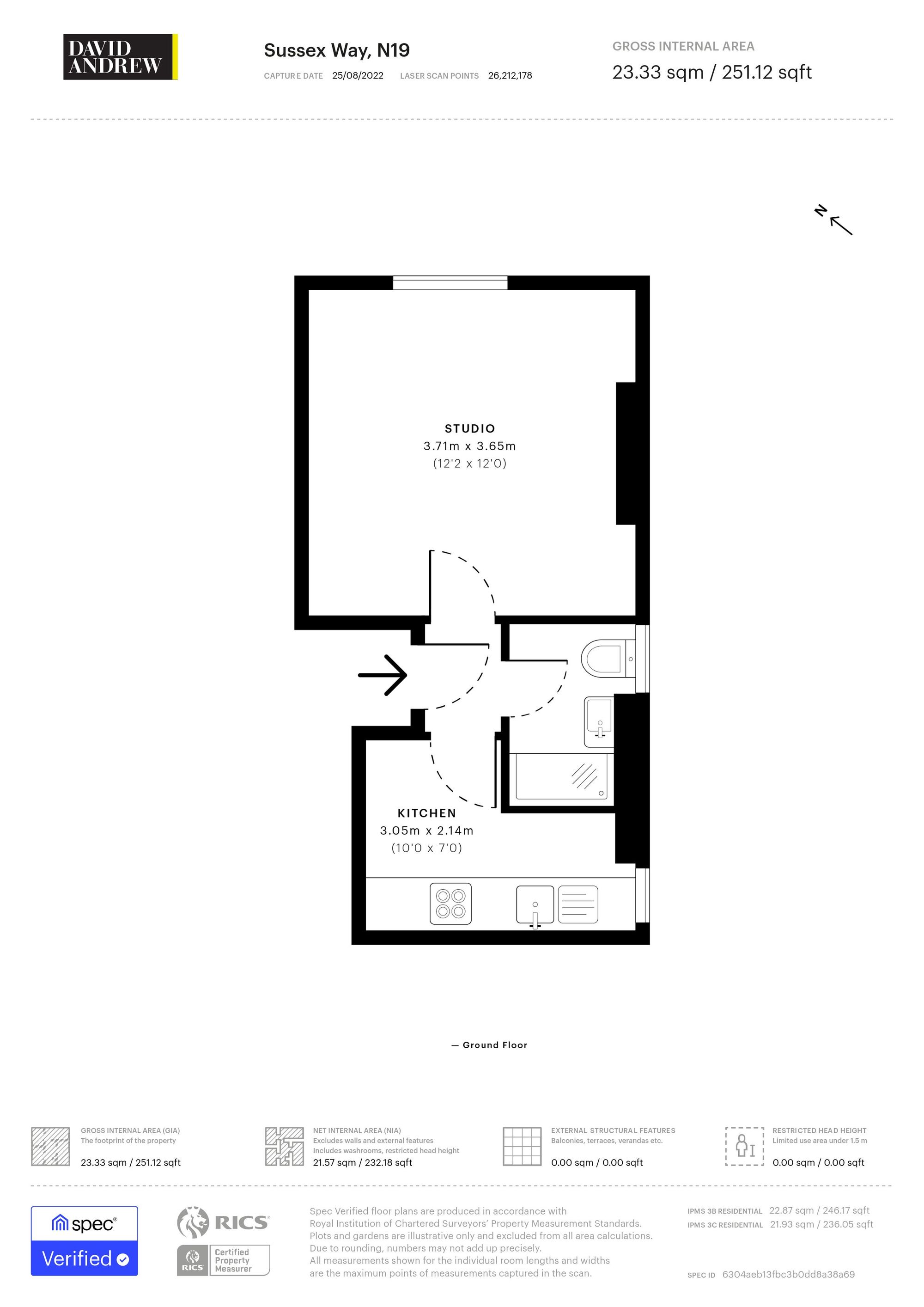 Flat 1, 256 Sussex Way, London floorplan