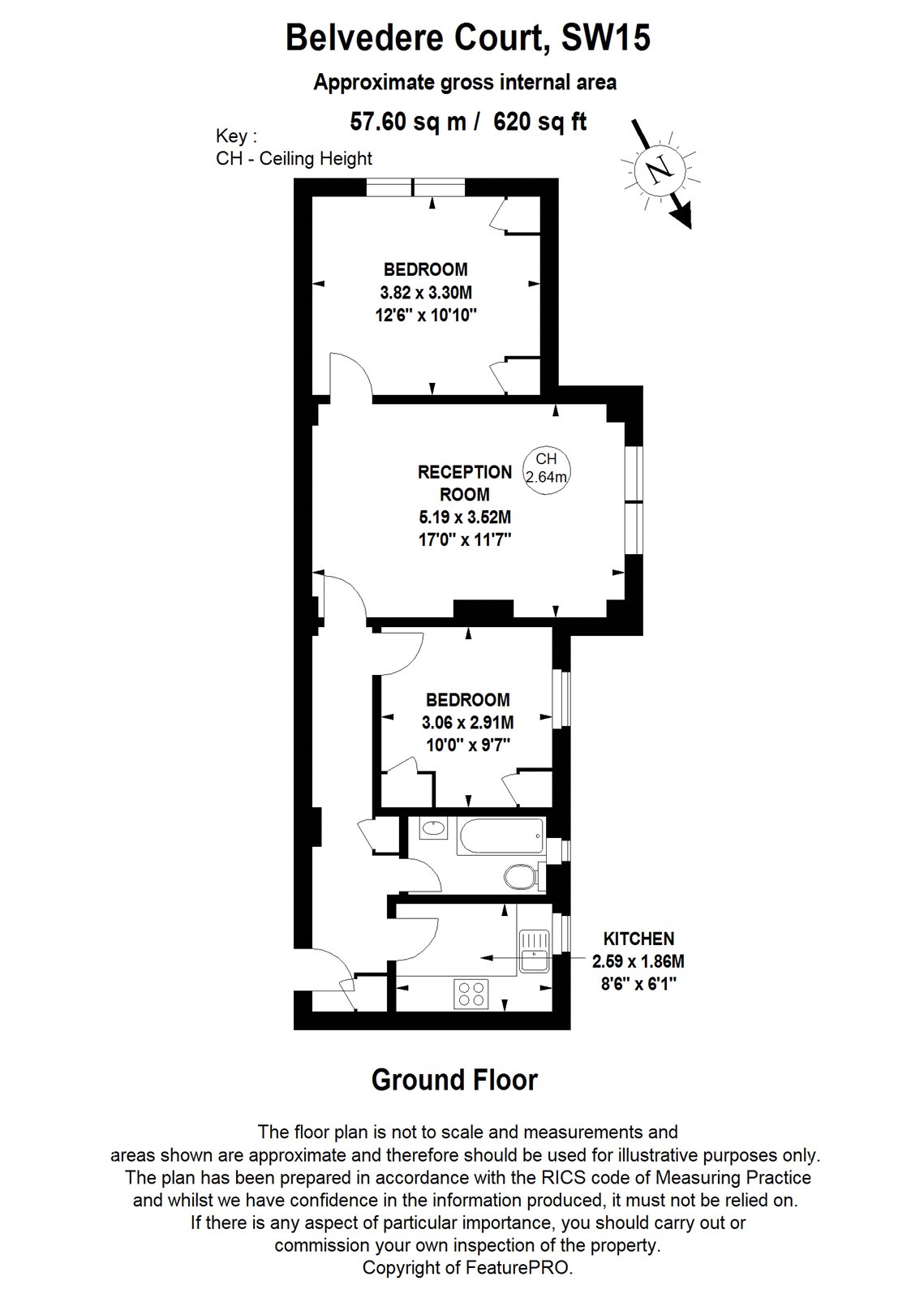 2 Bedrooms Flat to rent in Belvedere Court, 372-374 Upper Richmond Road, Putney, London SW15