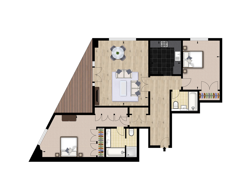 Apartment 64, 39, Westferry Circus, Westferry Circus floorplan
