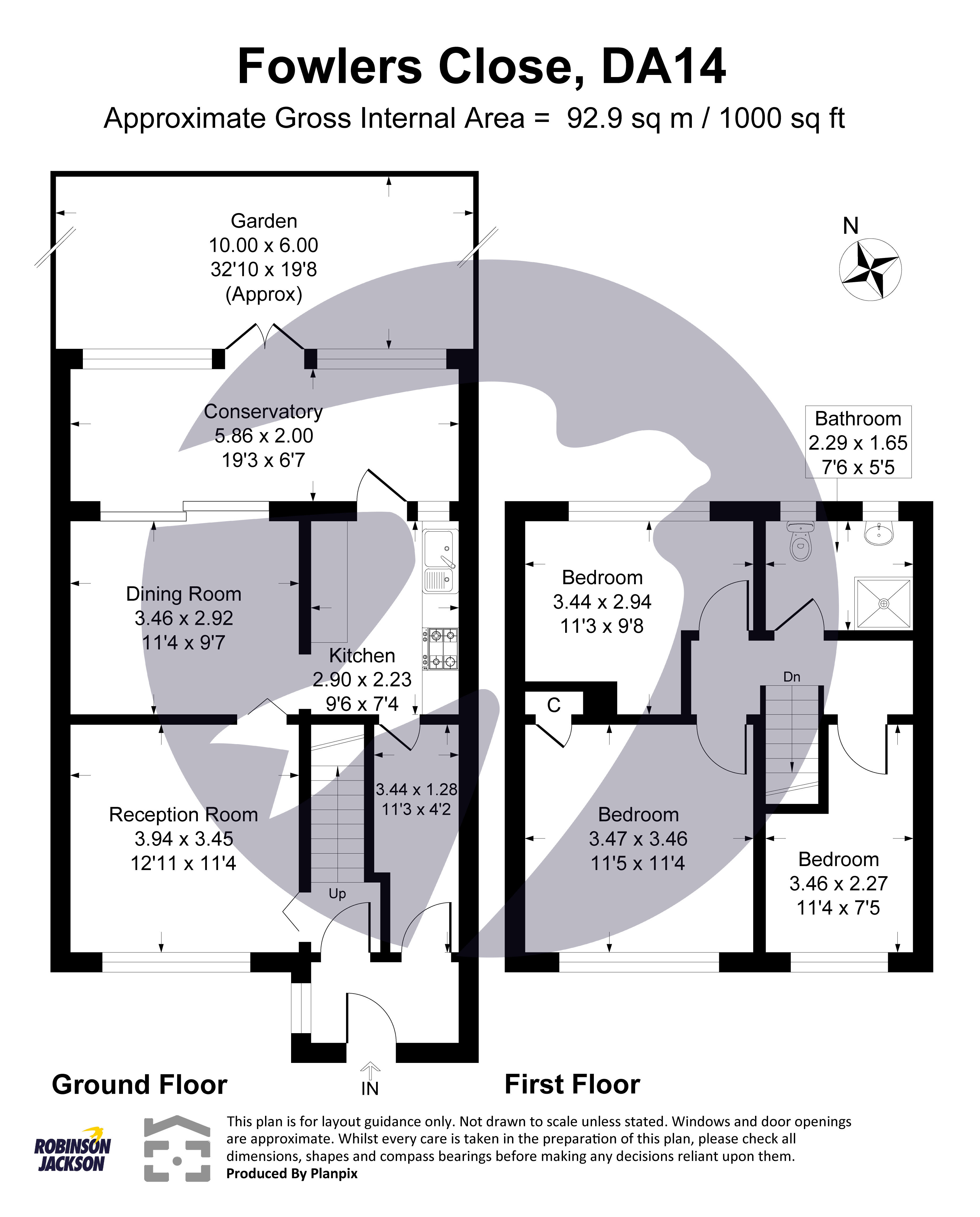 7, Fowlers Close, Sidcup floorplan