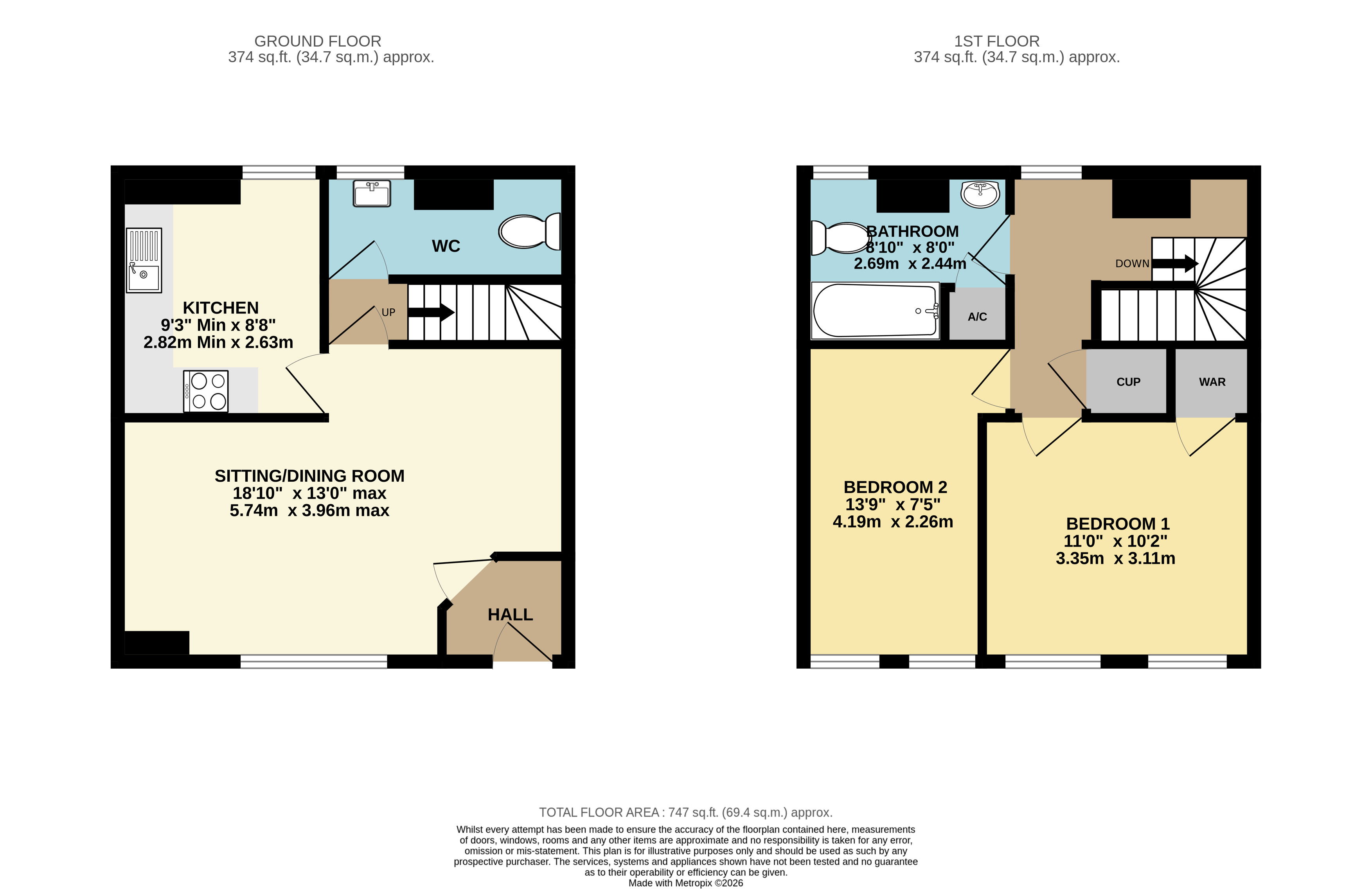 2 The Courtyard,, Castle Hill, Minehead floorplan