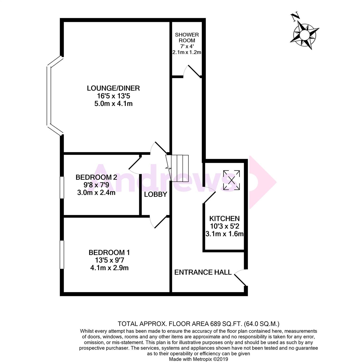 Flat 1, 12 - 14 High Street, Surrey floorplan