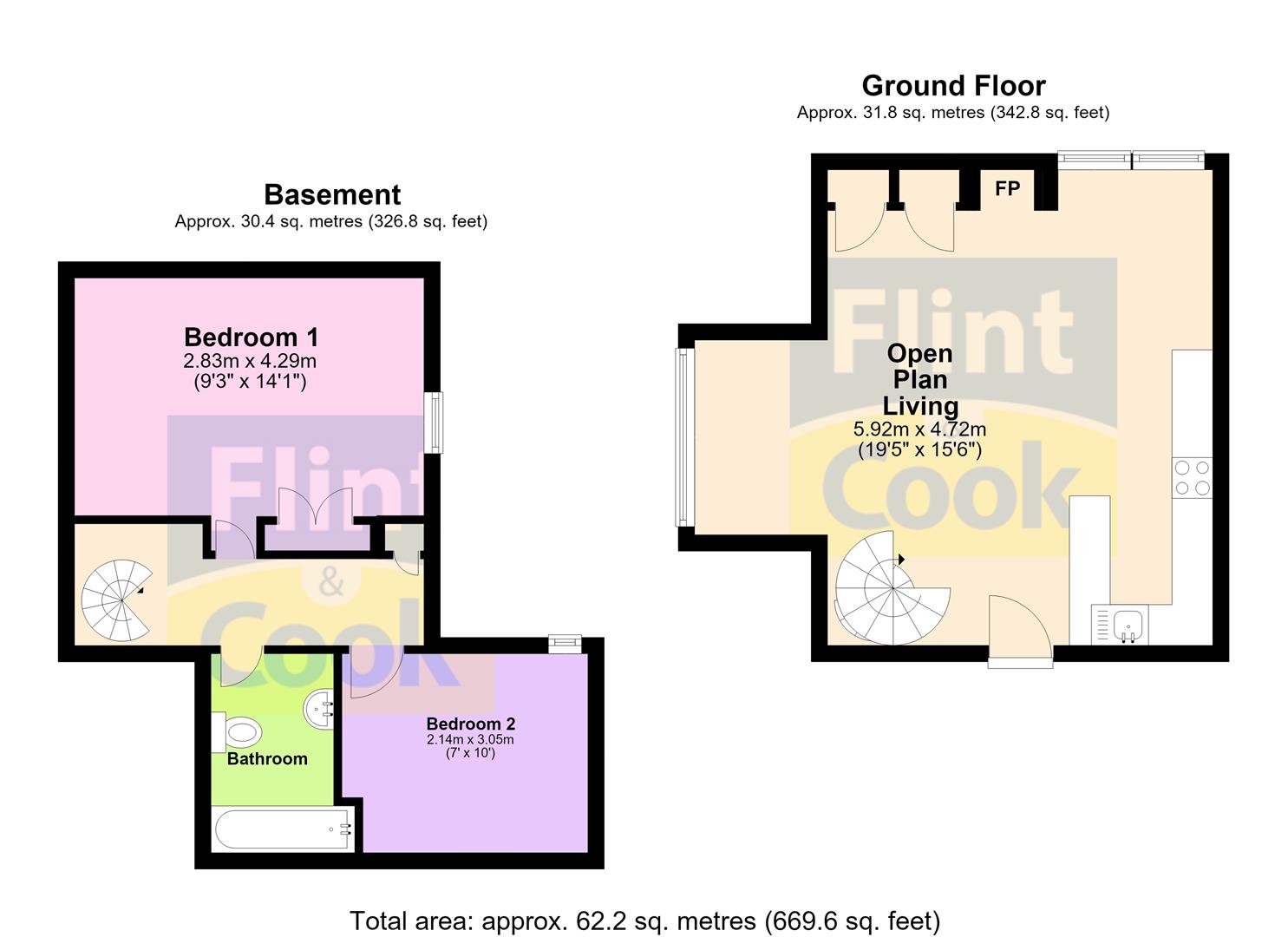 Apartment 1, The Firs, 100 Old Road, Bromyard floorplan